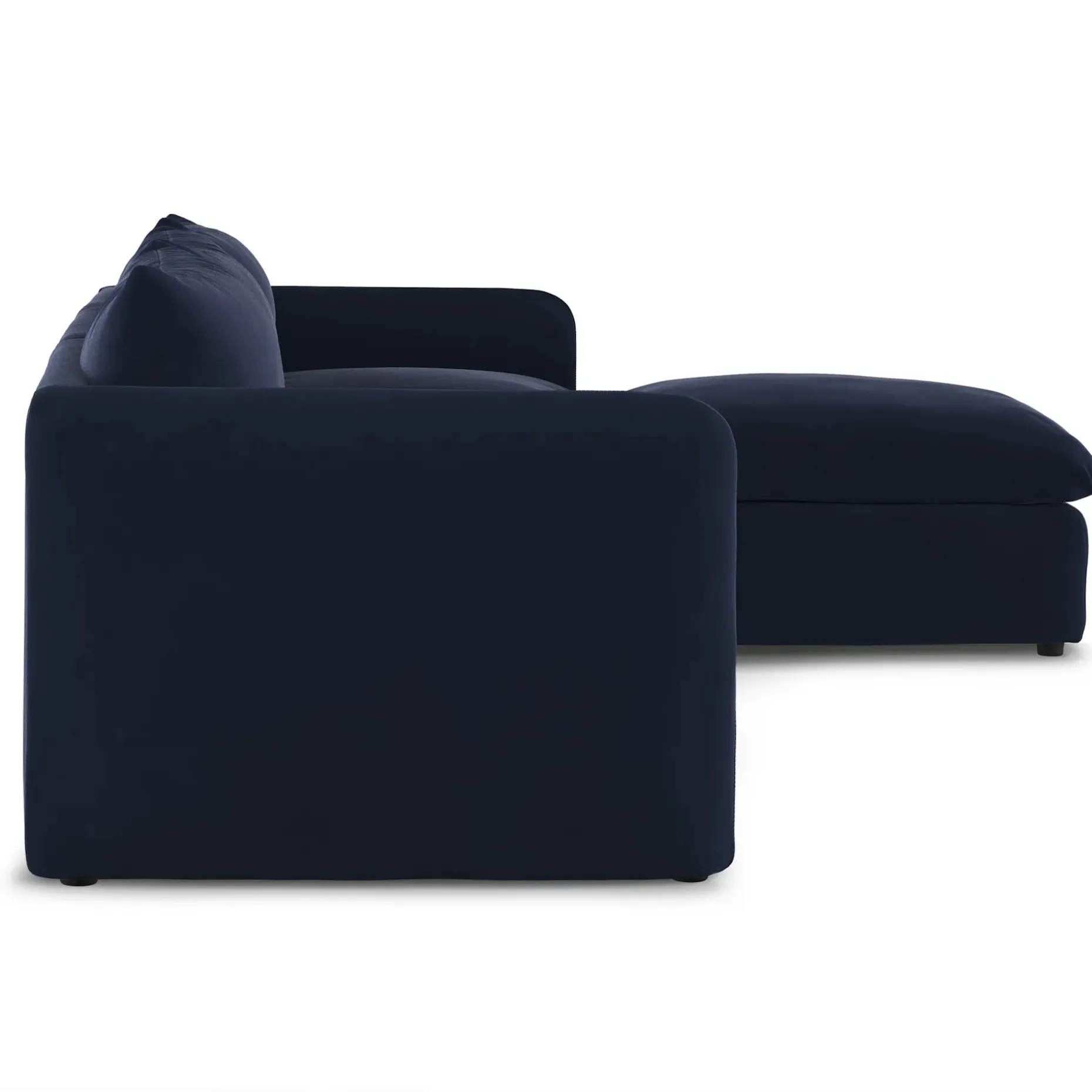 Leigh 131.5" Velvet Modular Sectional - Hale Ink