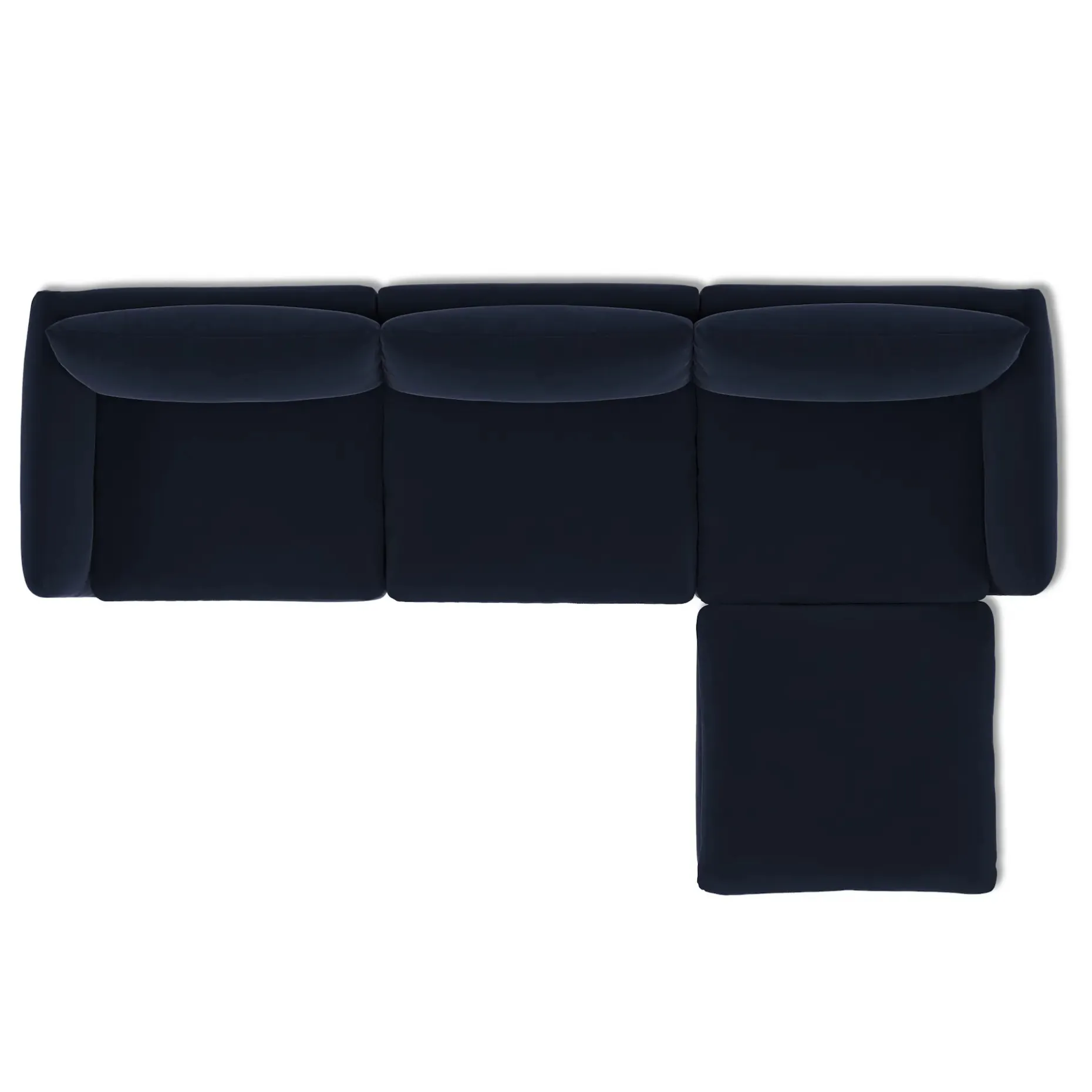 Leigh 131.5" Velvet Modular Sectional - Hale Ink