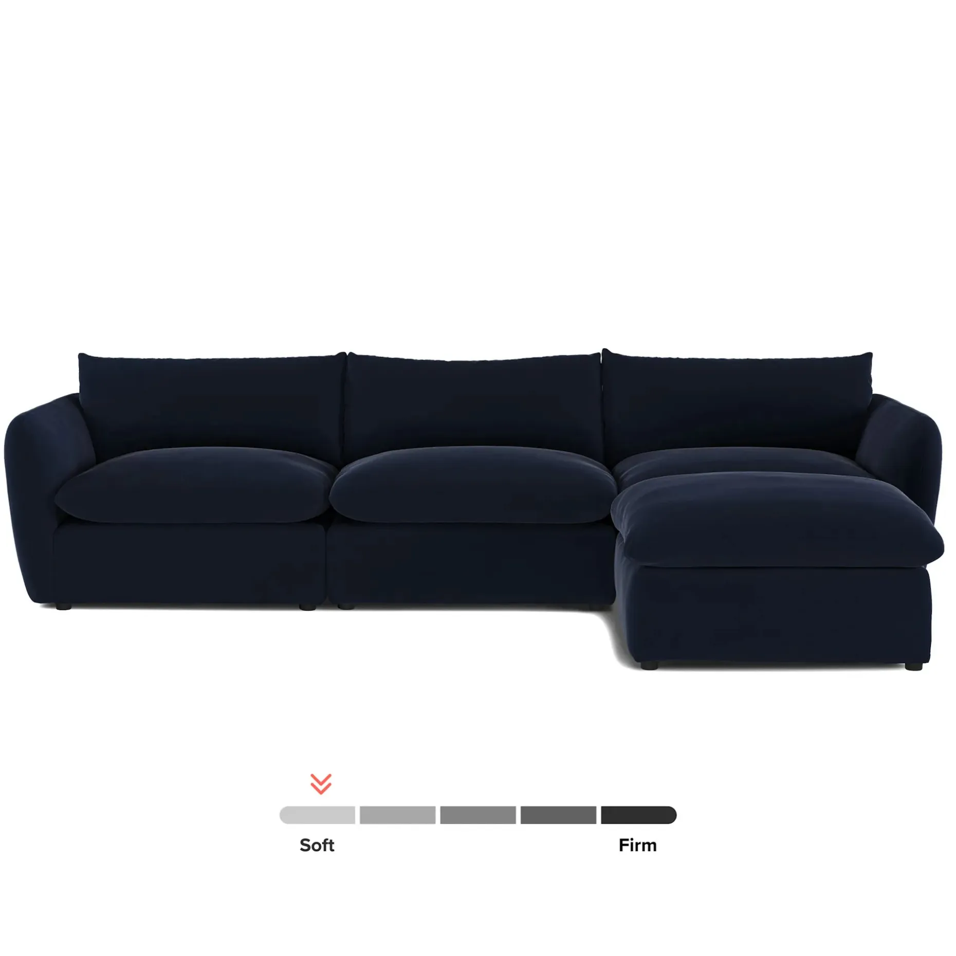 Leigh 131.5" Velvet Modular Sectional - Hale Ink
