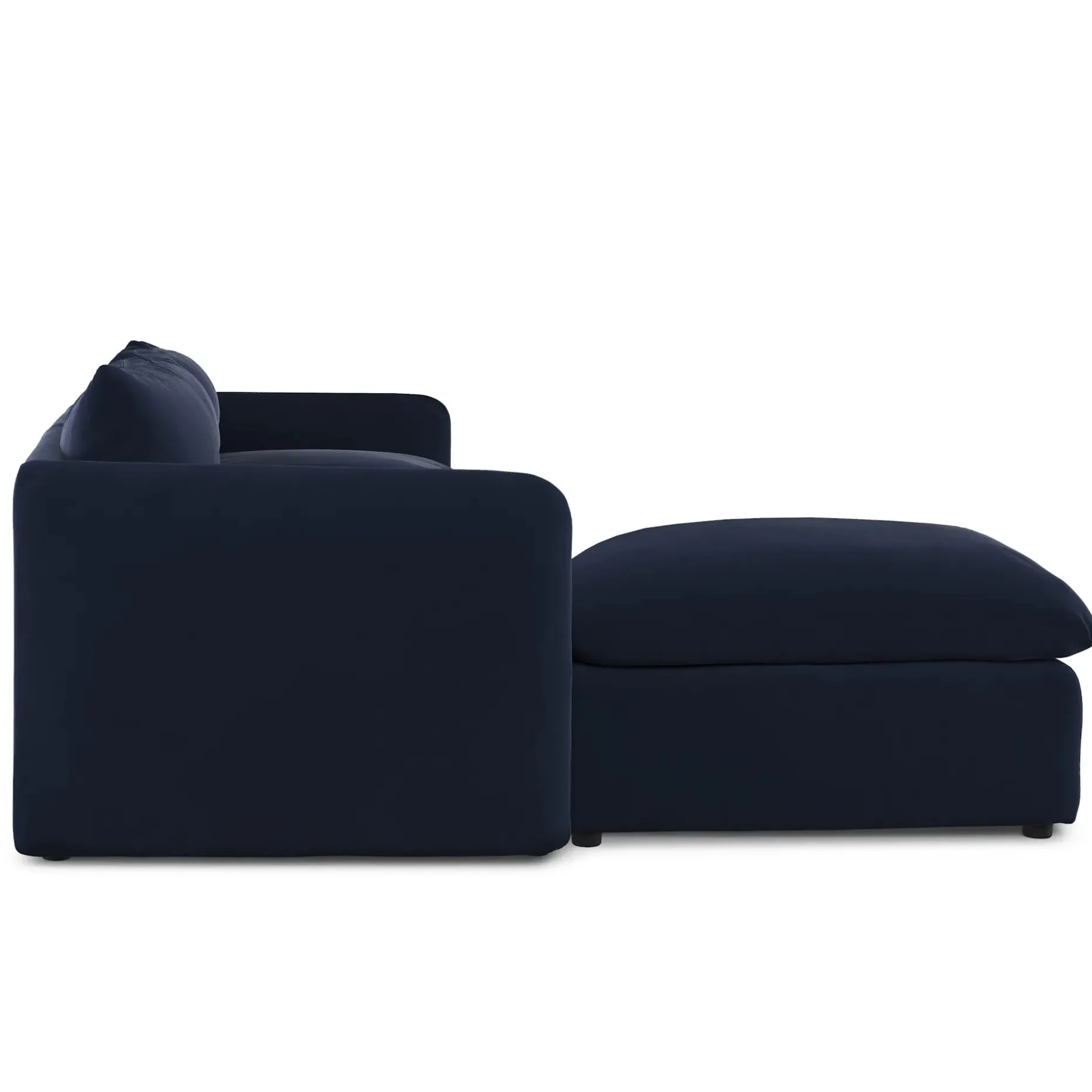 Leigh 131.5" Velvet Modular Sectional - Hale Ink