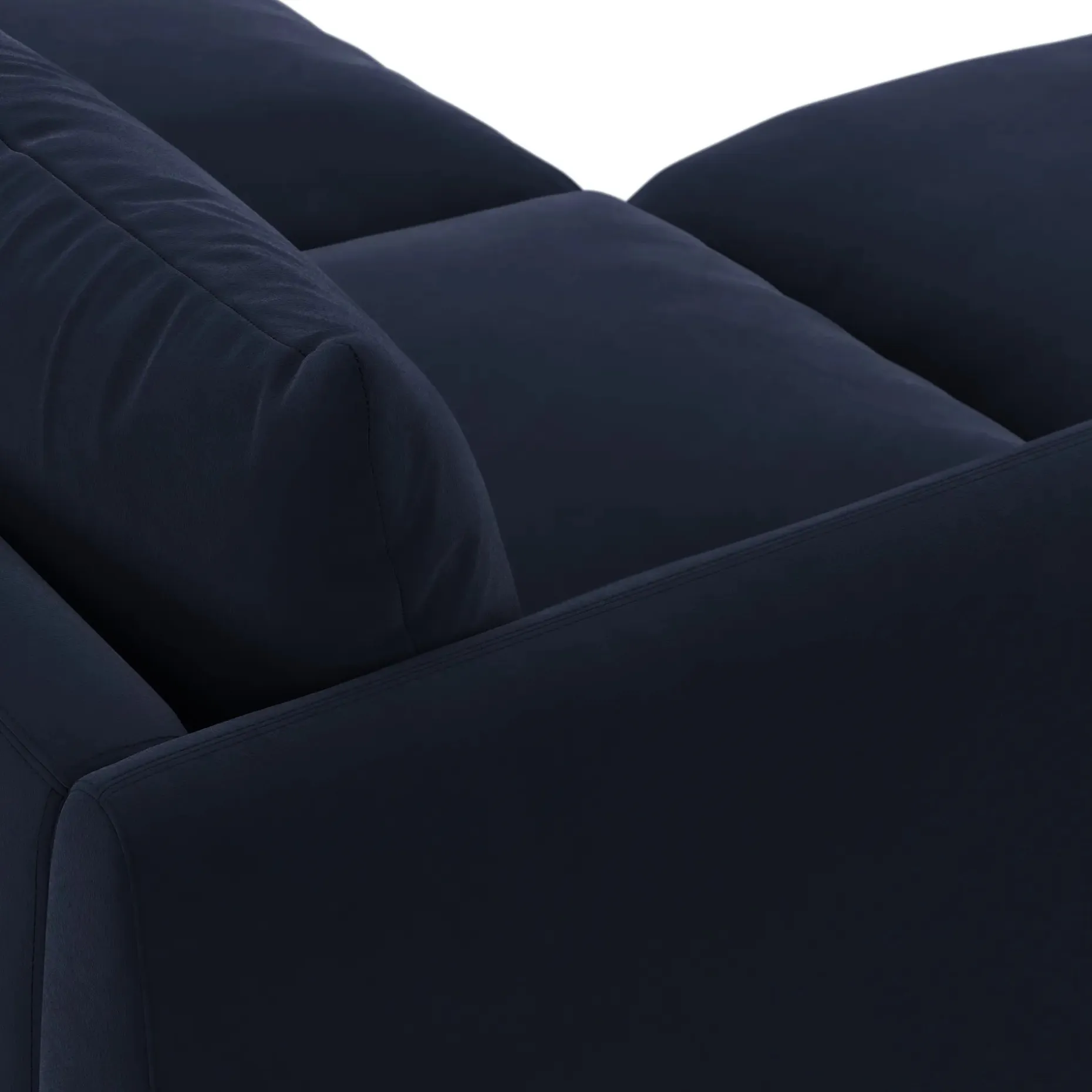 Leigh 131.5" Velvet Modular Sectional - Hale Ink