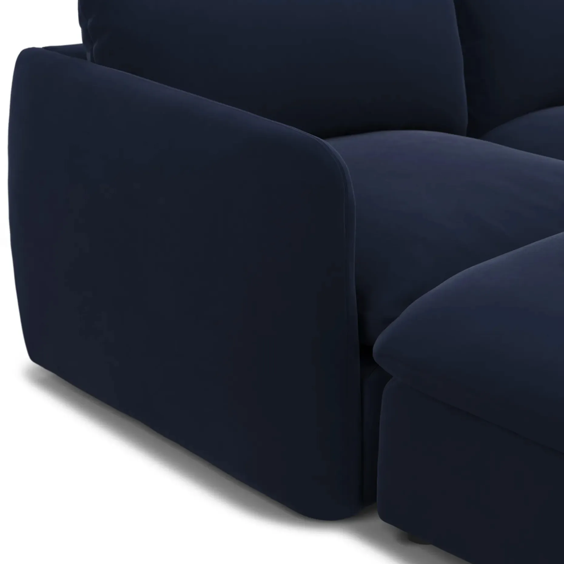 Leigh 131.5" Velvet Modular Sectional - Hale Ink