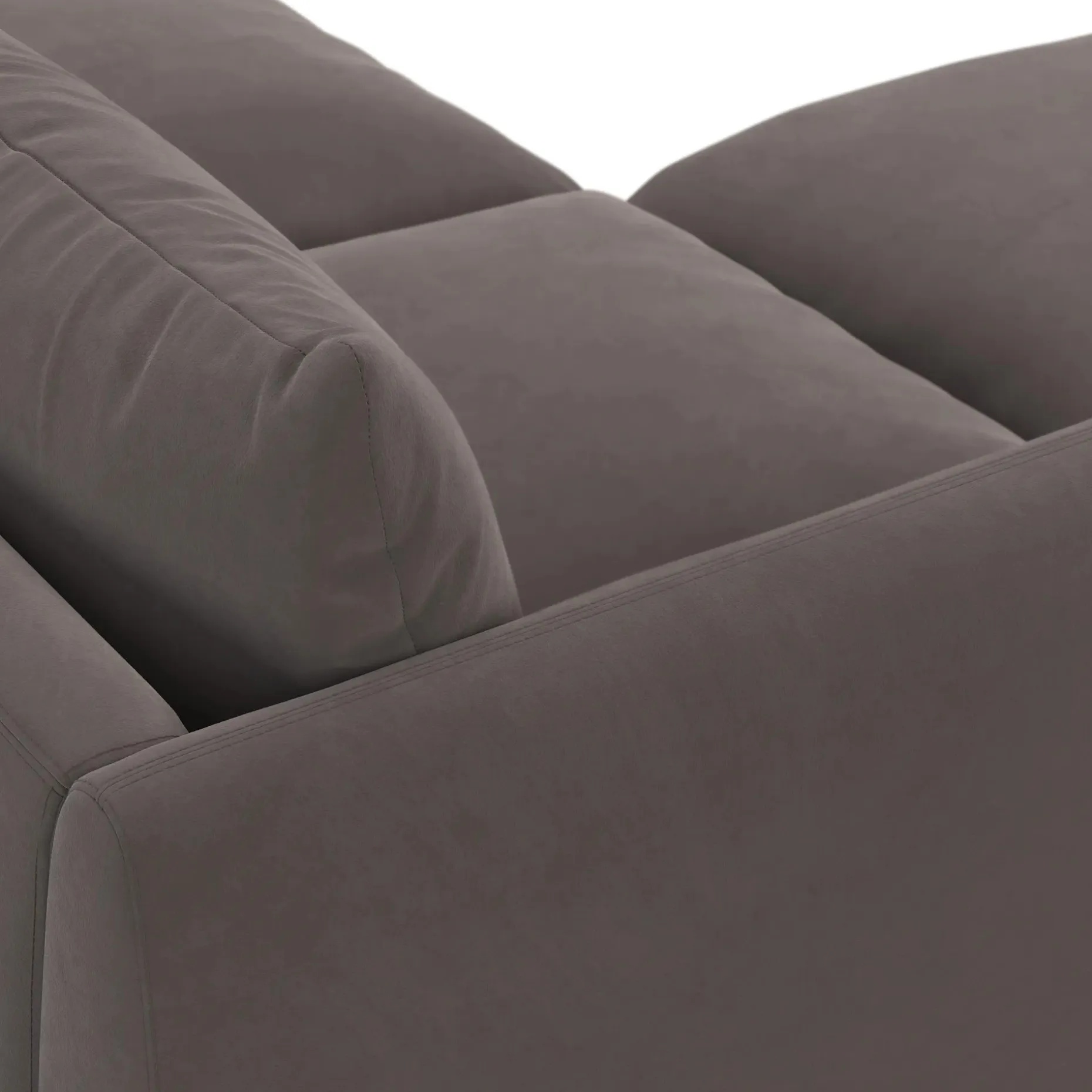 Leigh 131.5" Velvet Modular Sectional - Hale Warm Gray