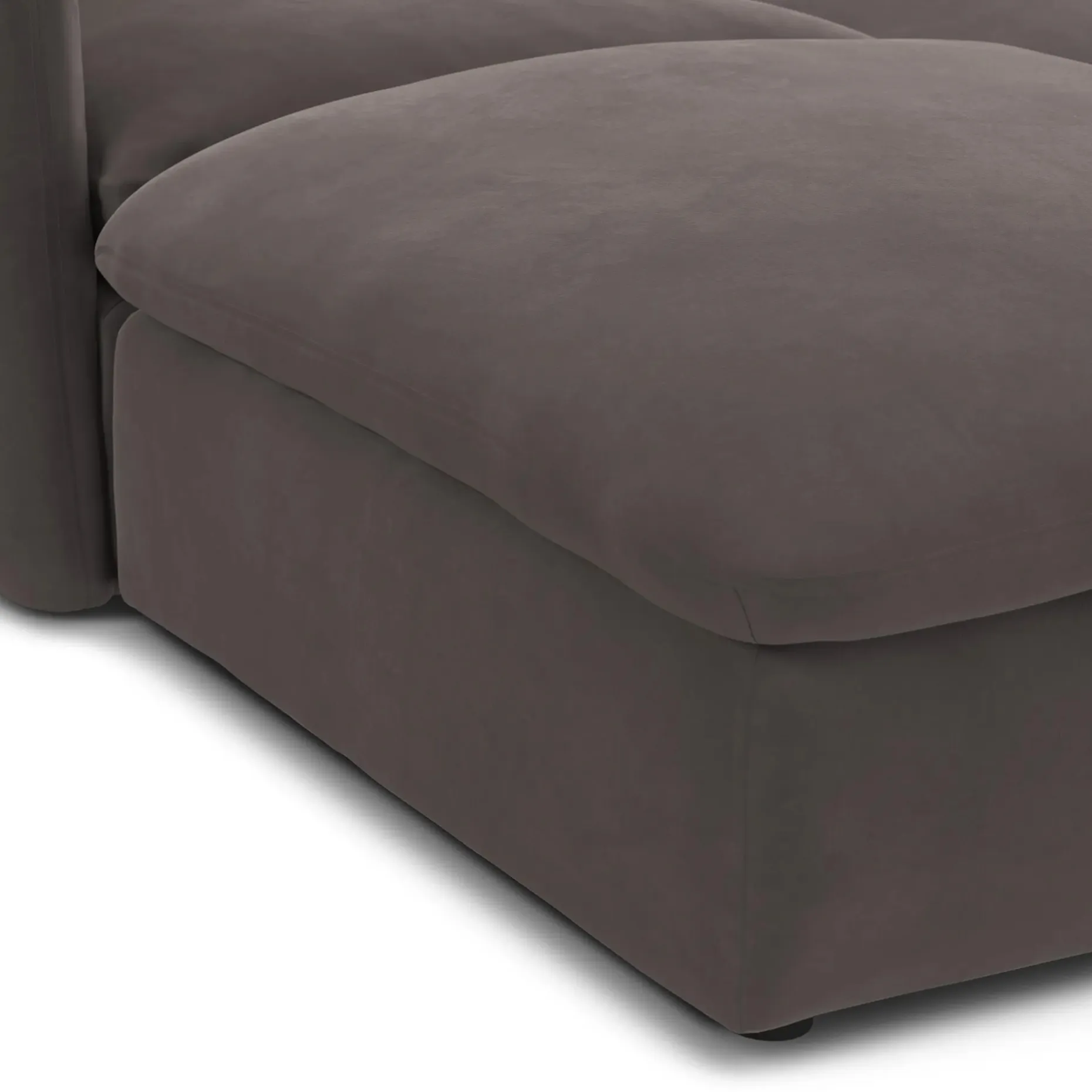 Leigh 131.5" Velvet Modular Sectional - Hale Warm Gray