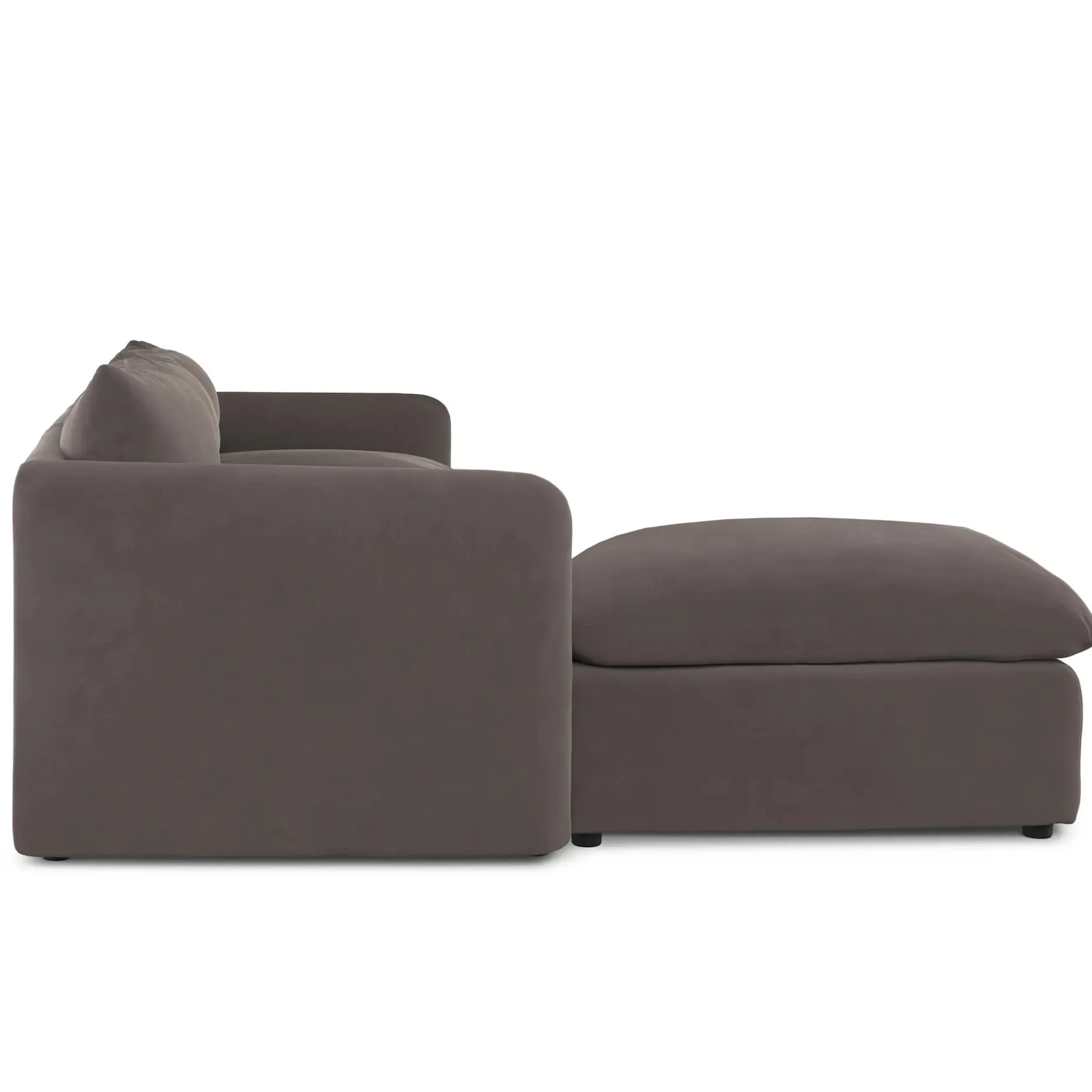 Leigh 131.5" Velvet Modular Sectional - Hale Warm Gray