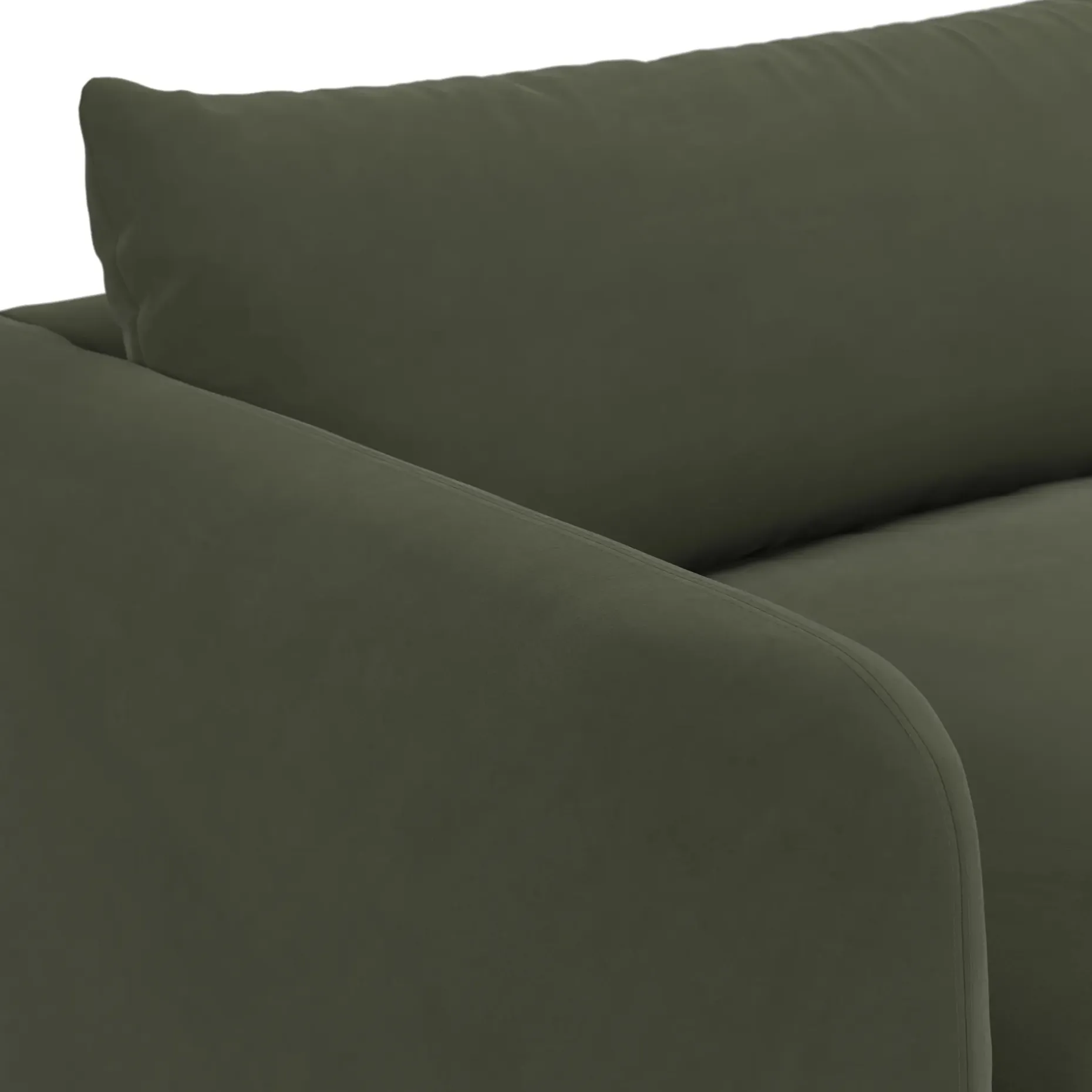 Leigh 92" Velvet Modular Sofa - Hale Fir Green