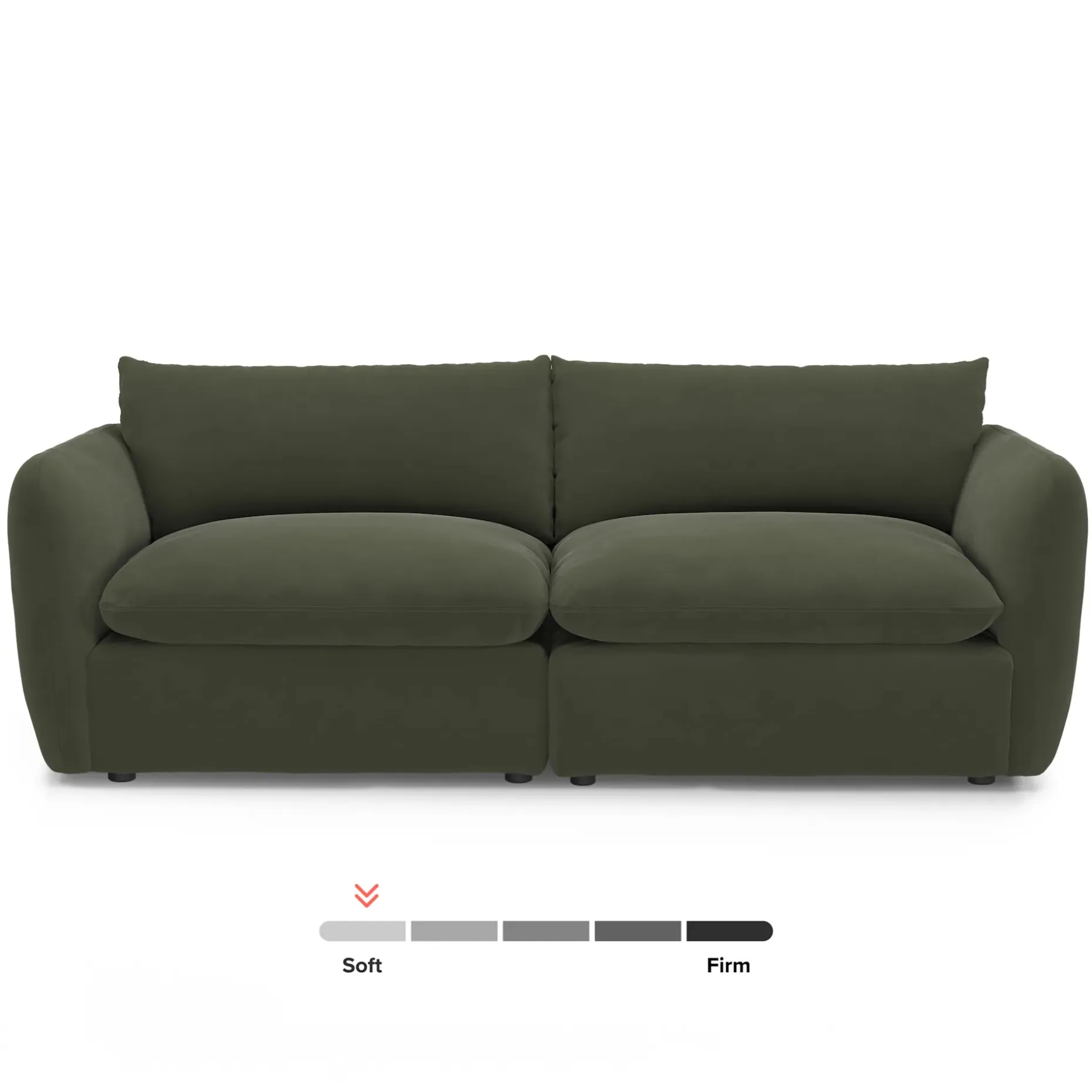 Leigh 92" Velvet Modular Sofa - Hale Fir Green