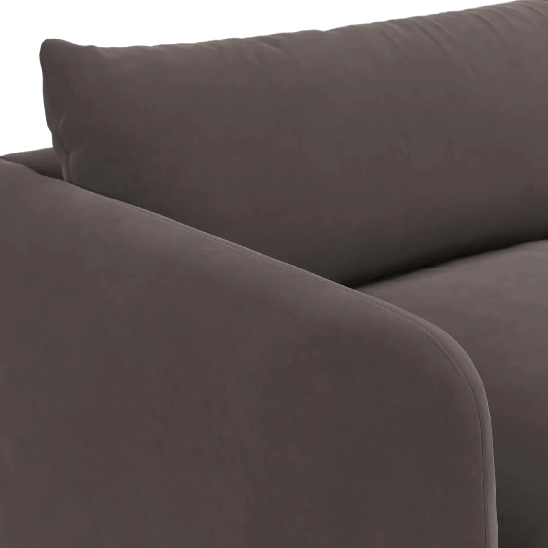 Leigh 92" Velvet Modular Sofa - Hale Warm Gray