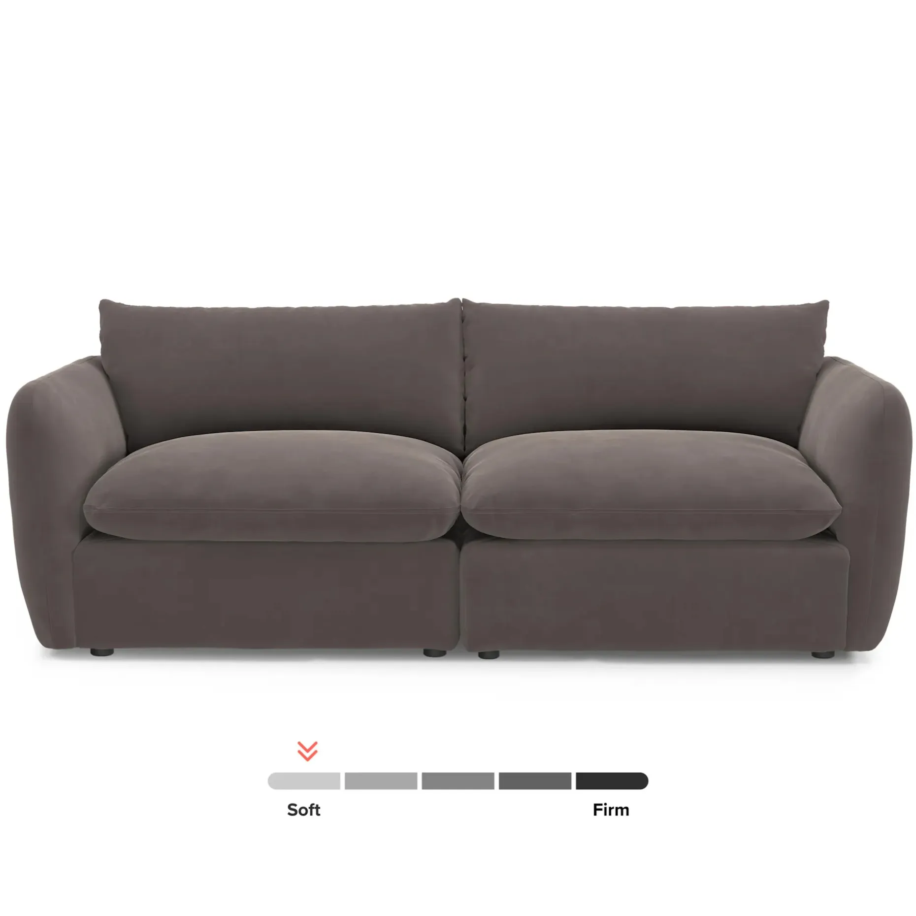 Leigh 92" Velvet Modular Sofa - Hale Warm Gray