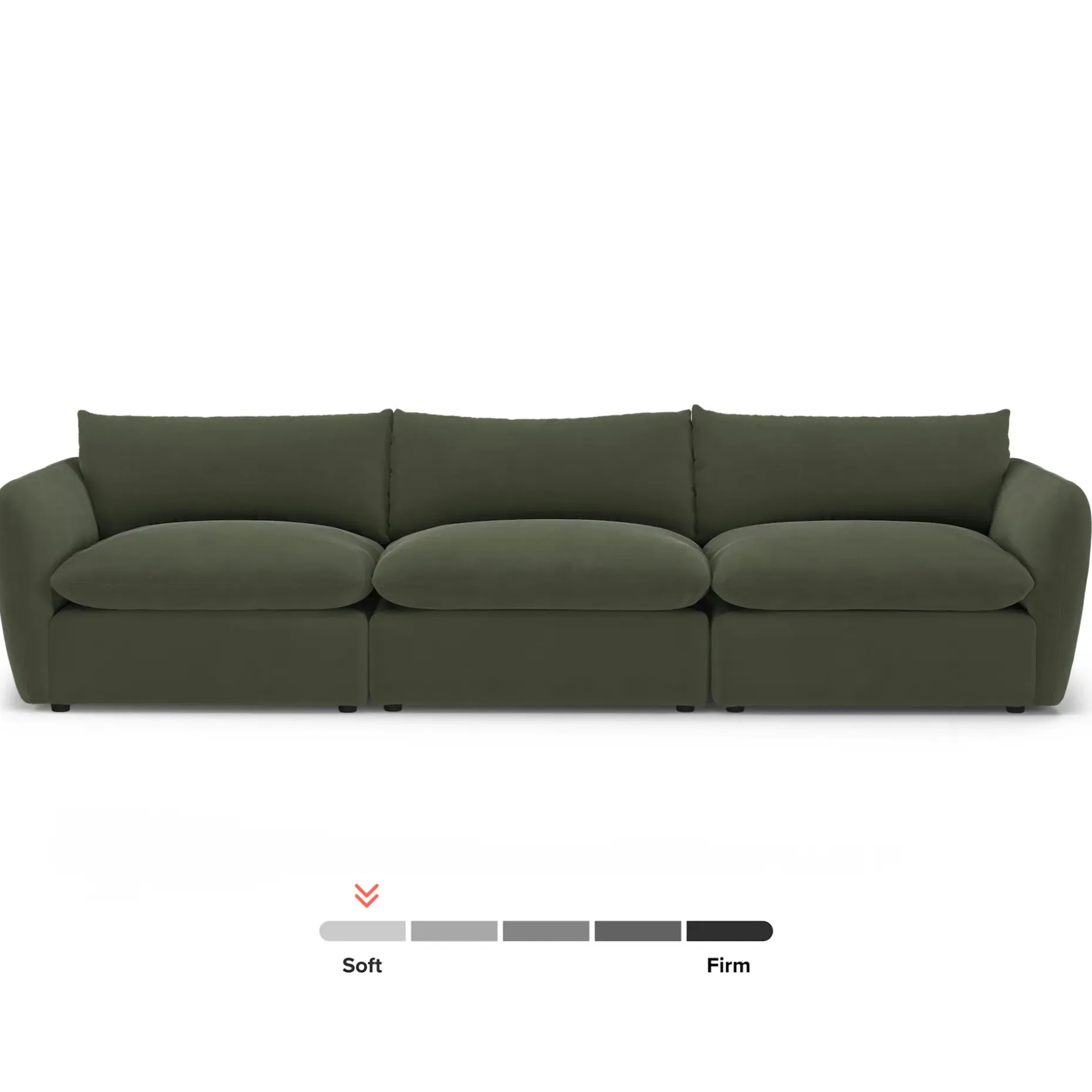 Leigh 131.5" Velvet Modular Sofa - Hale Fir Green