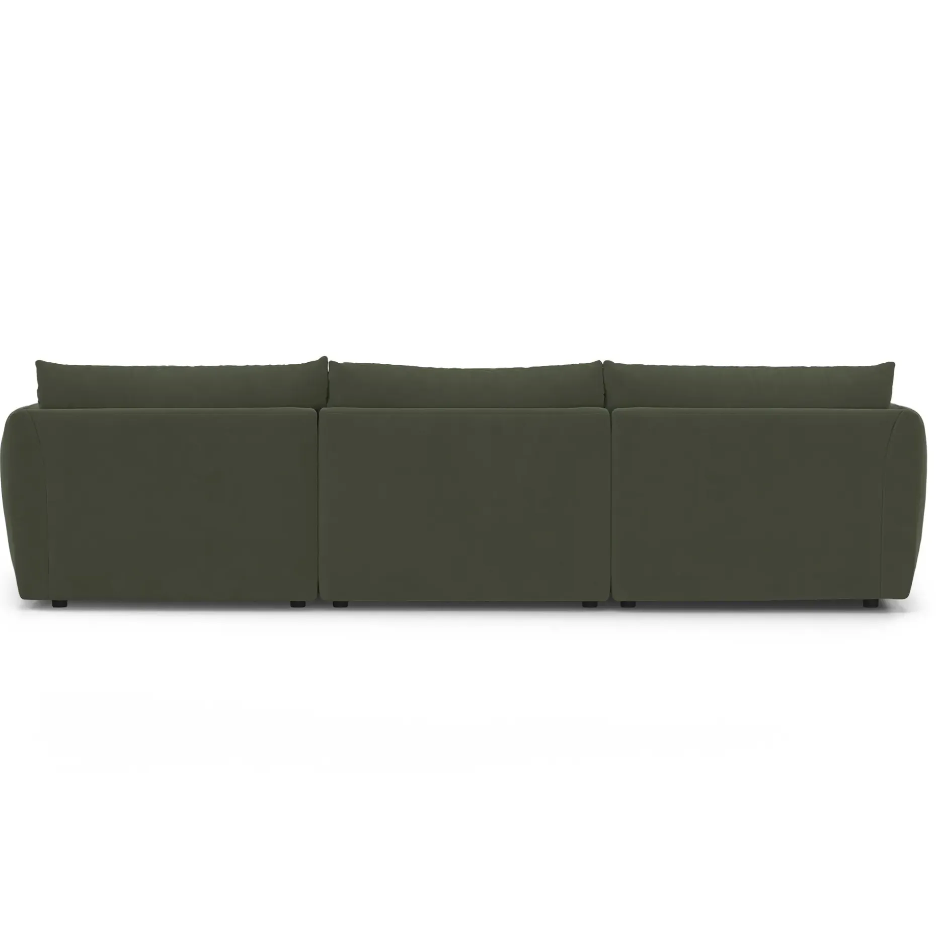 Leigh 131.5" Velvet Modular Sofa - Hale Fir Green