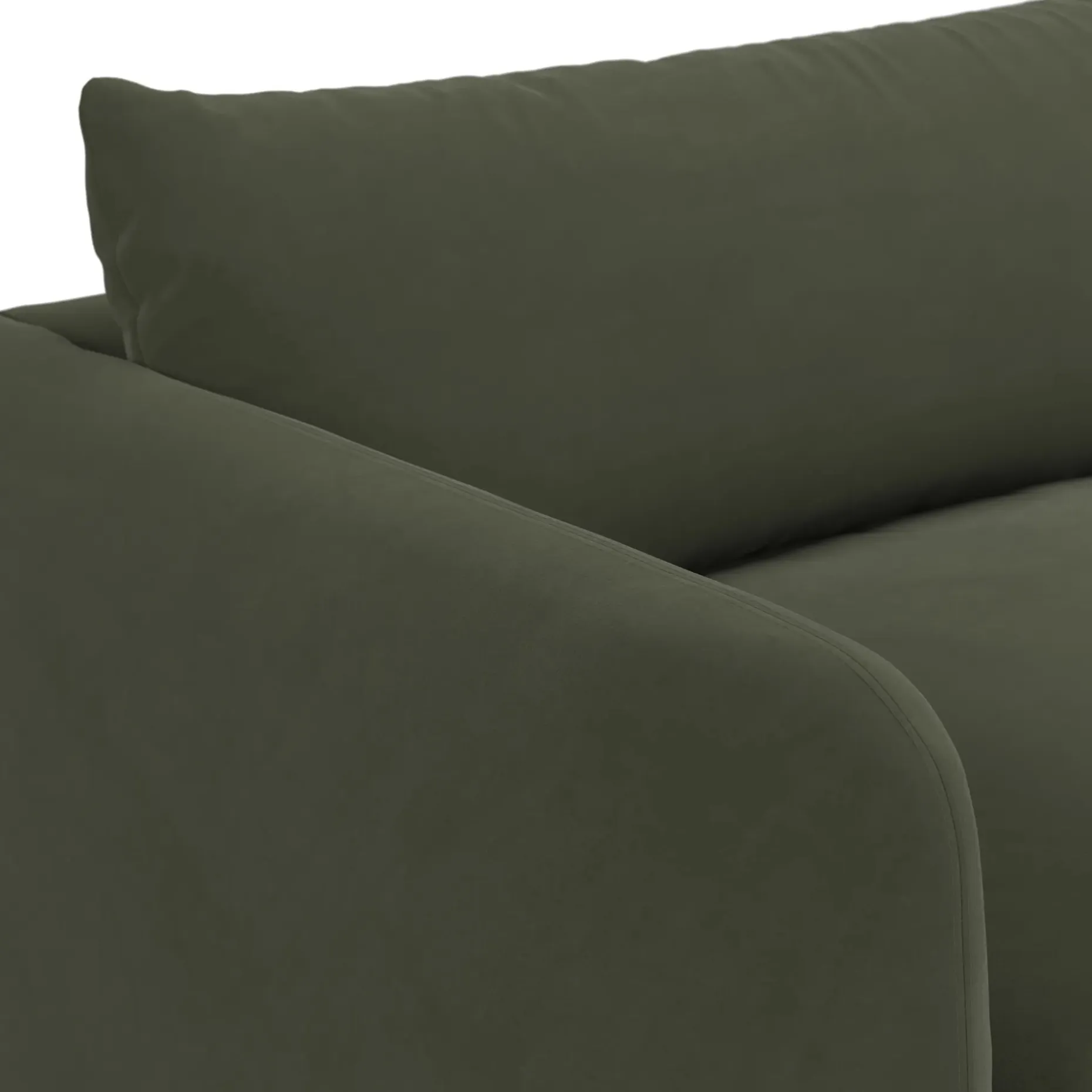 Leigh 131.5" Velvet Modular Sofa - Hale Fir Green