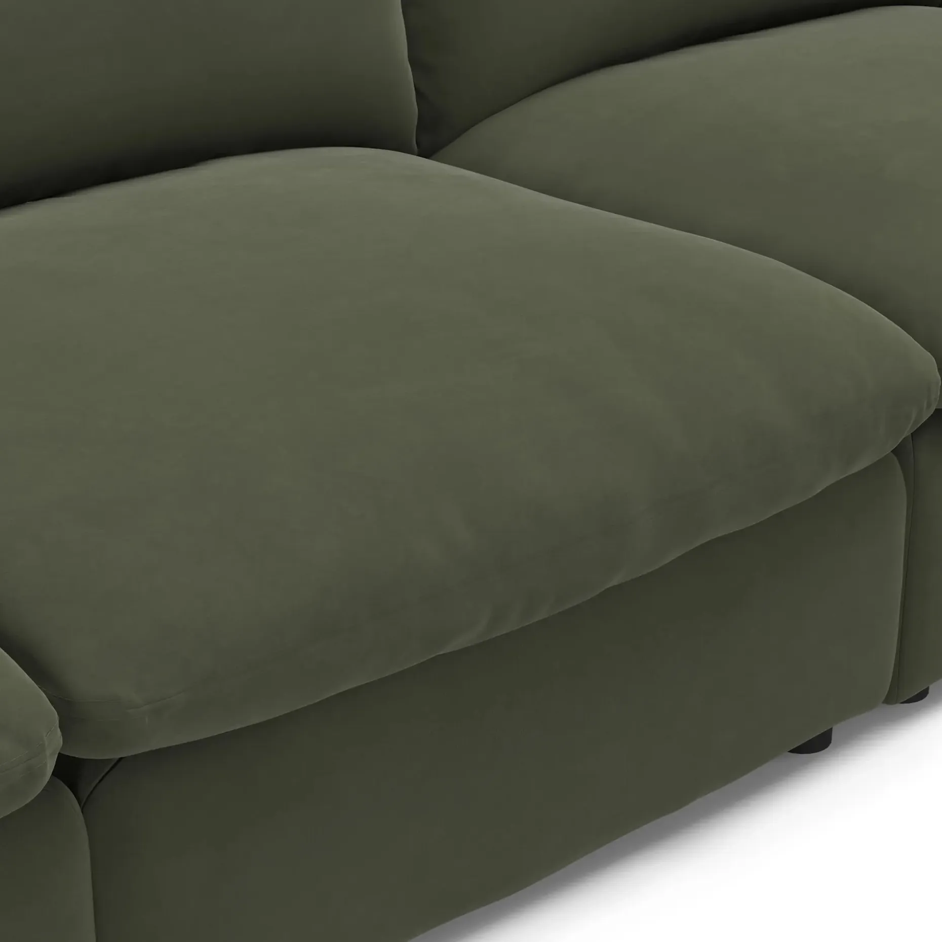 Leigh 131.5" Velvet Modular Sofa - Hale Fir Green