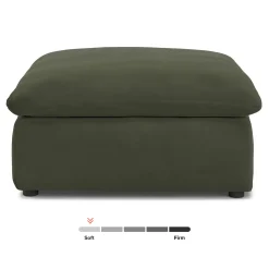 Leigh 41" Velvet Ottoman - Hale Fir Green