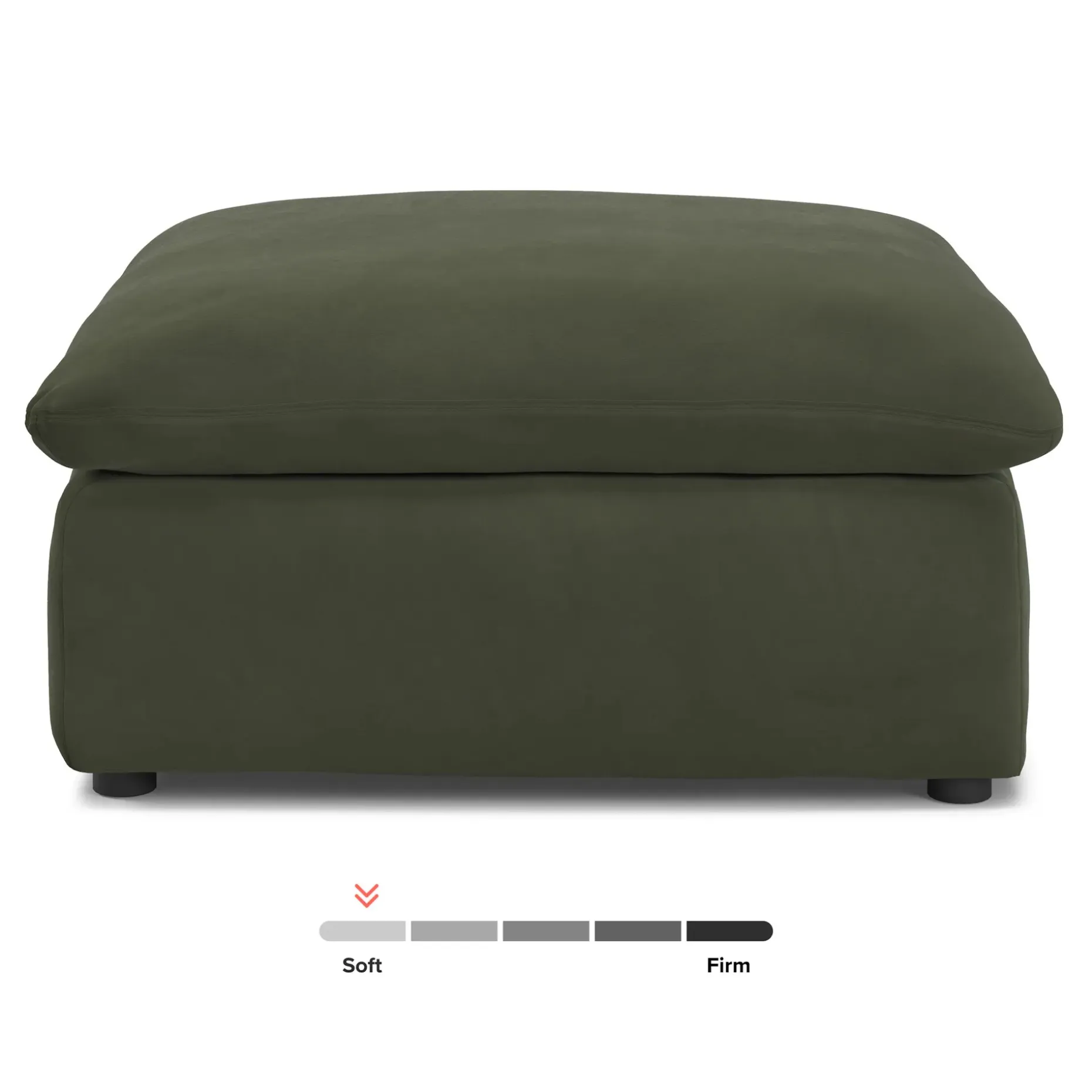 Leigh 41" Velvet Ottoman - Hale Fir Green