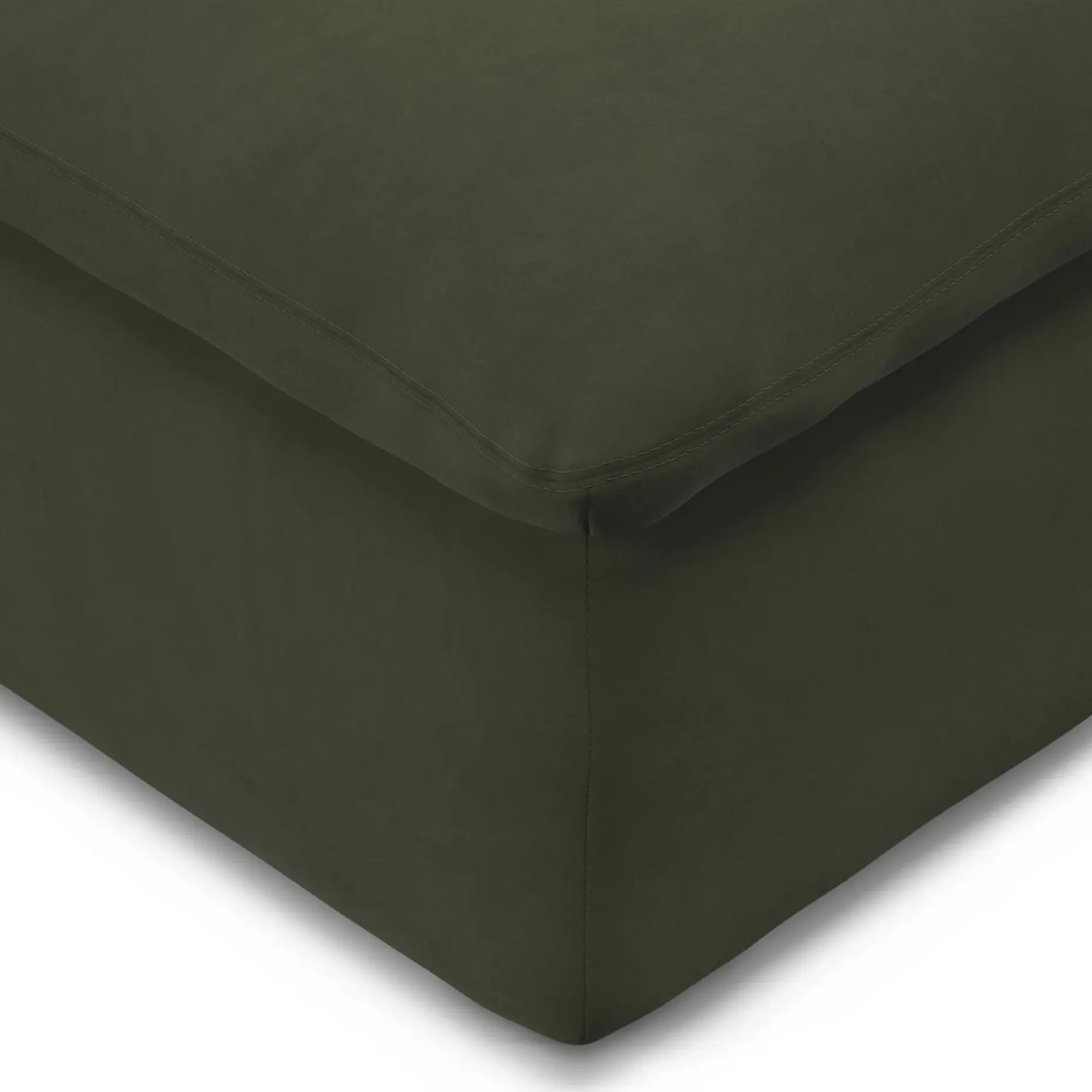 Leigh 41" Velvet Ottoman - Hale Fir Green