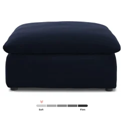 Leigh 41" Velvet Ottoman - Hale Ink