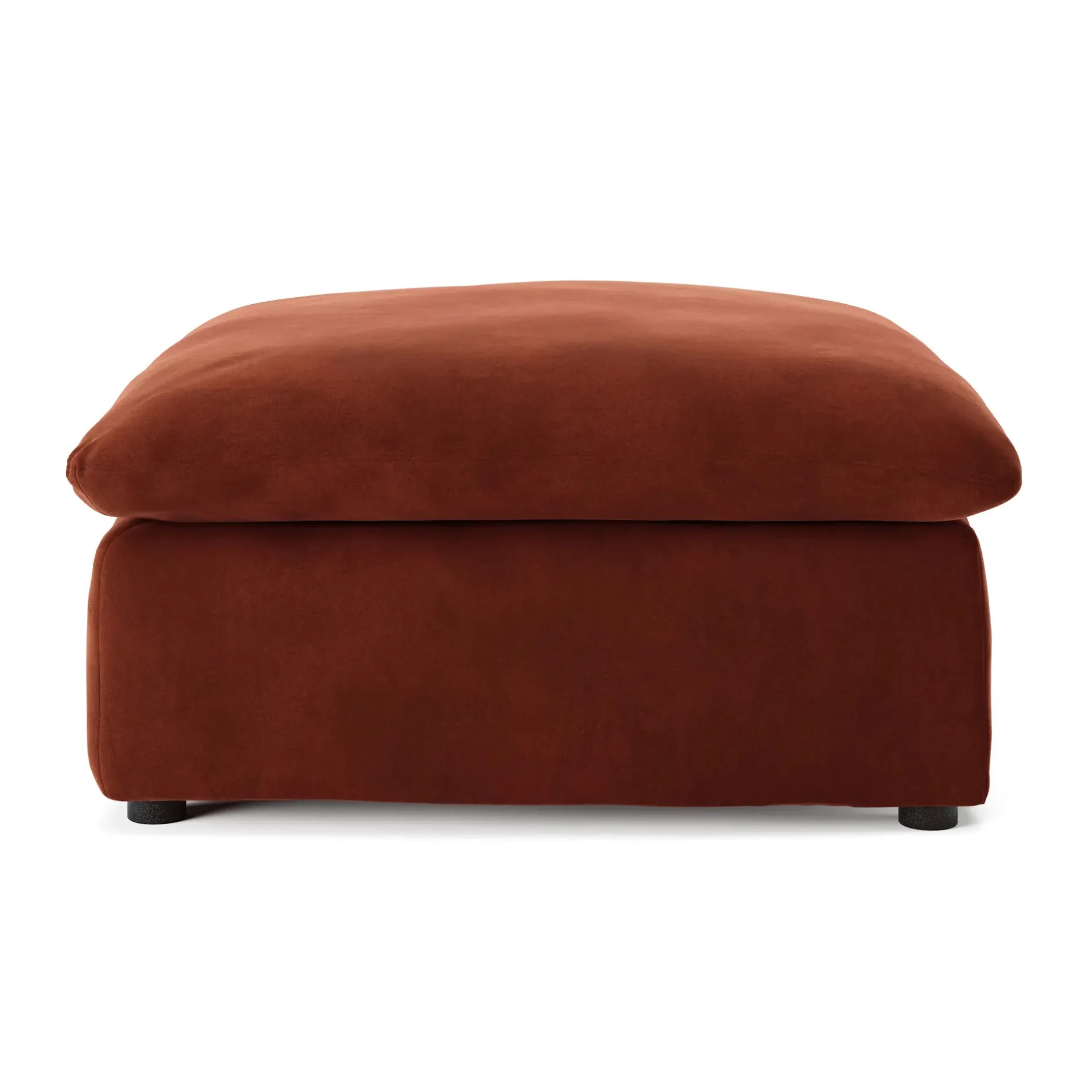 Leigh 41" Velvet Ottoman - Hale Rust