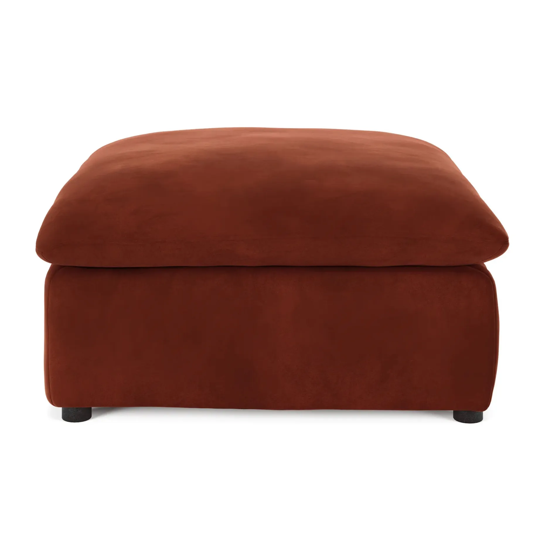 Leigh 41" Velvet Ottoman - Hale Rust