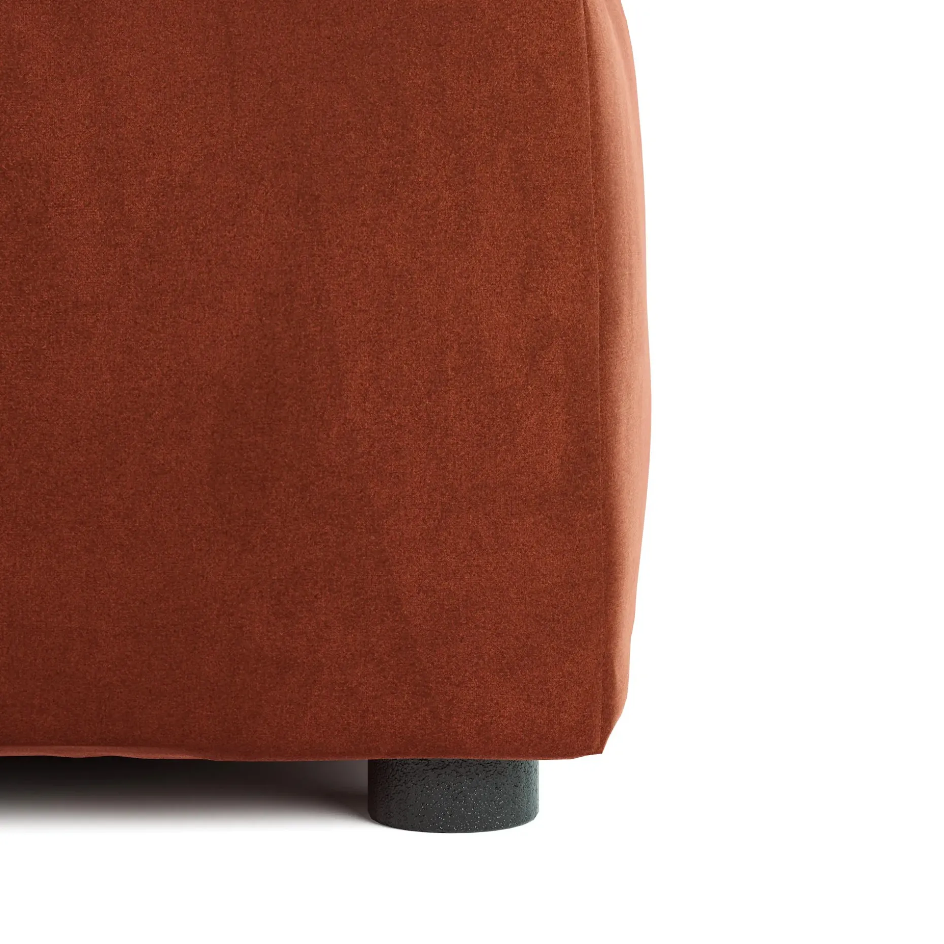 Leigh 41" Velvet Ottoman - Hale Rust