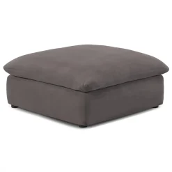 Leigh 41" Velvet Ottoman - Hale Warm Gray