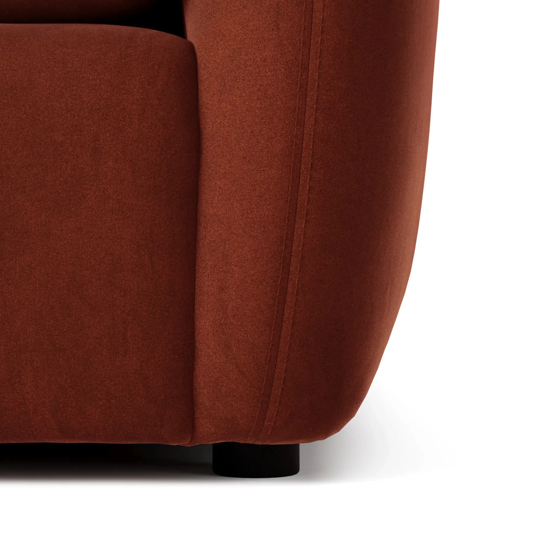 Leigh 86" Velvet Reversible Storage Sectional - Hale Rust