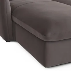 Leigh 86" Velvet Reversible Storage Sectional - Hale Warm Gray