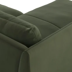Leigh 86" Velvet Reversible Storage Sectional - Hale Fir Green