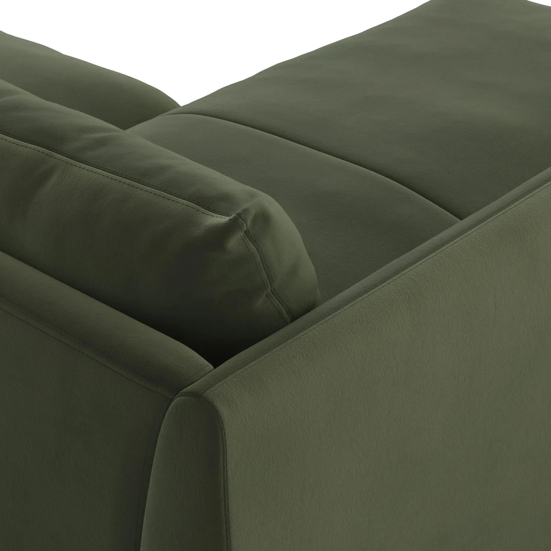 Leigh 86" Velvet Reversible Storage Sectional - Hale Fir Green