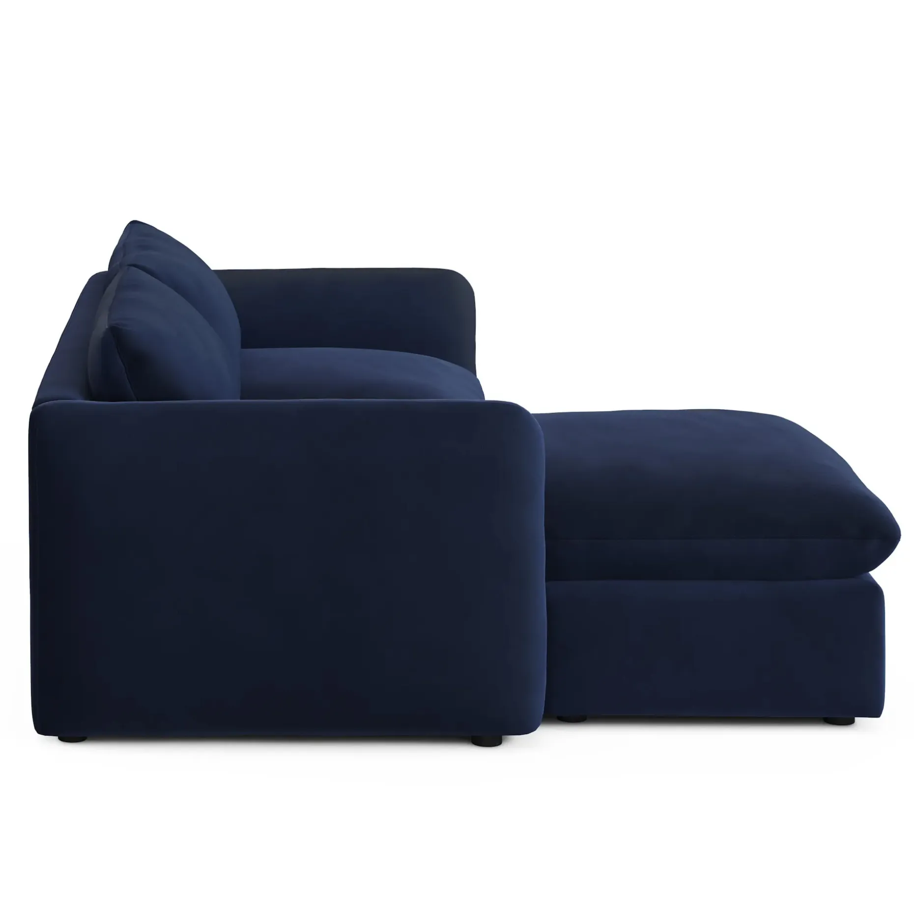 Leigh 86" Velvet Reversible Storage Sleeper Sectional - Hale Ink