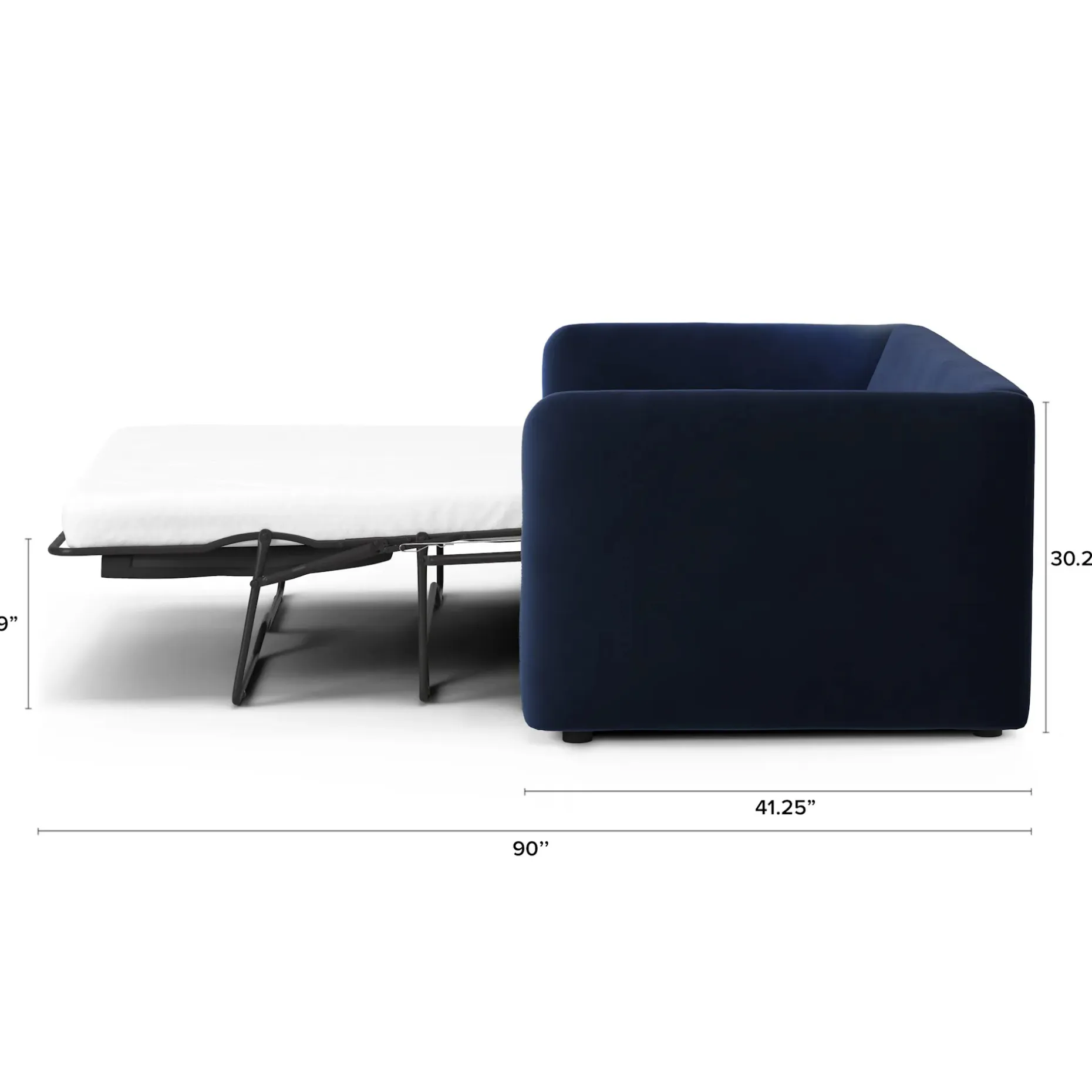 Leigh 86" Velvet Reversible Storage Sleeper Sectional - Hale Ink