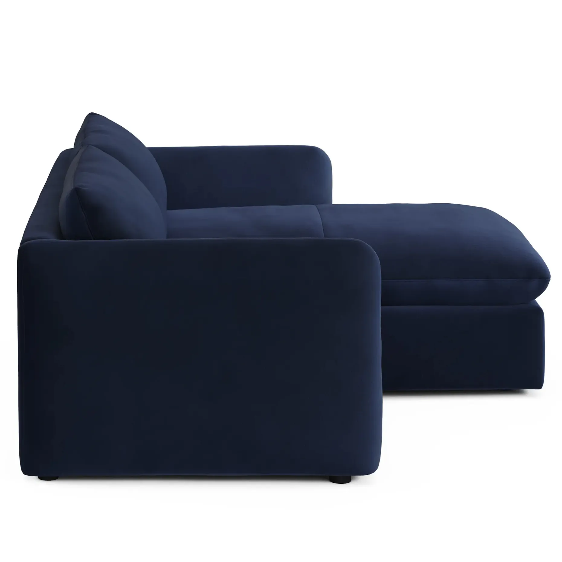 Leigh 86" Velvet Reversible Storage Sleeper Sectional - Hale Ink