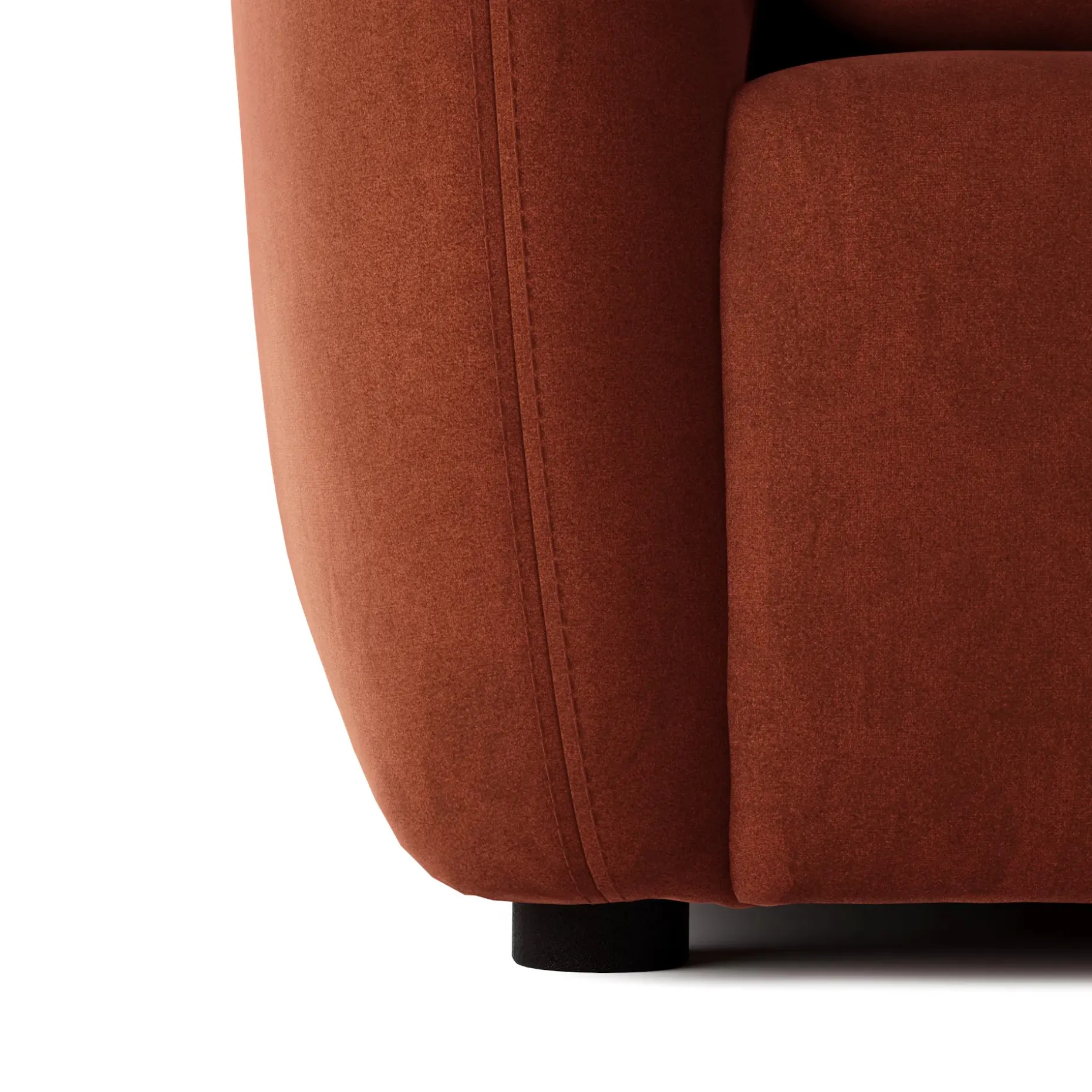Leigh 86" Velvet Reversible Storage Sleeper Sectional - Hale Rust