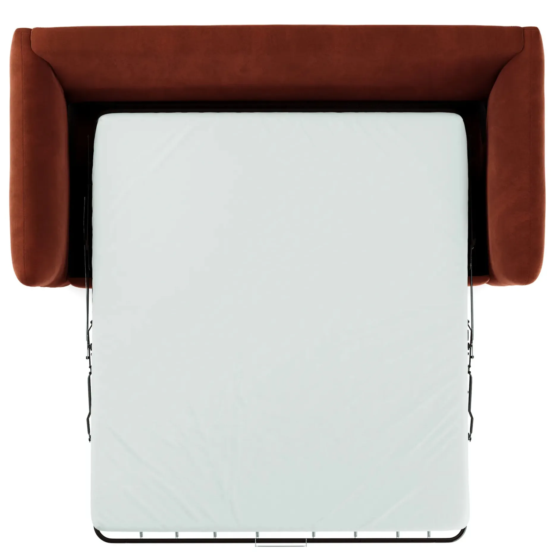Leigh 86" Velvet Reversible Storage Sleeper Sectional - Hale Rust