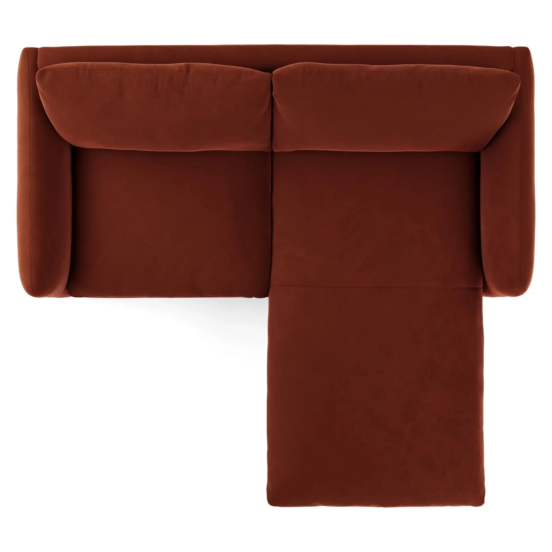 Leigh 86" Velvet Reversible Storage Sleeper Sectional - Hale Rust