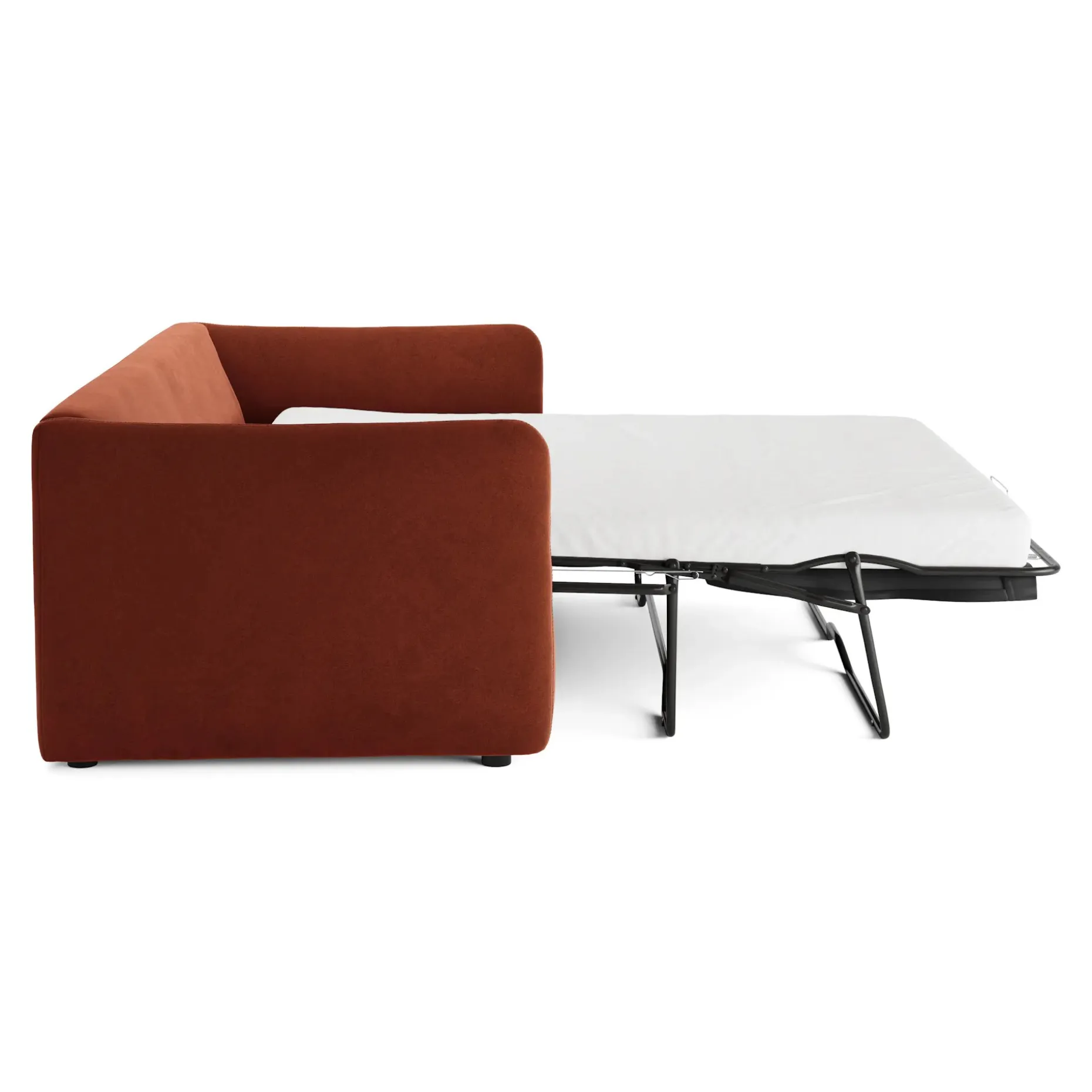 Leigh 86" Velvet Reversible Storage Sleeper Sectional - Hale Rust