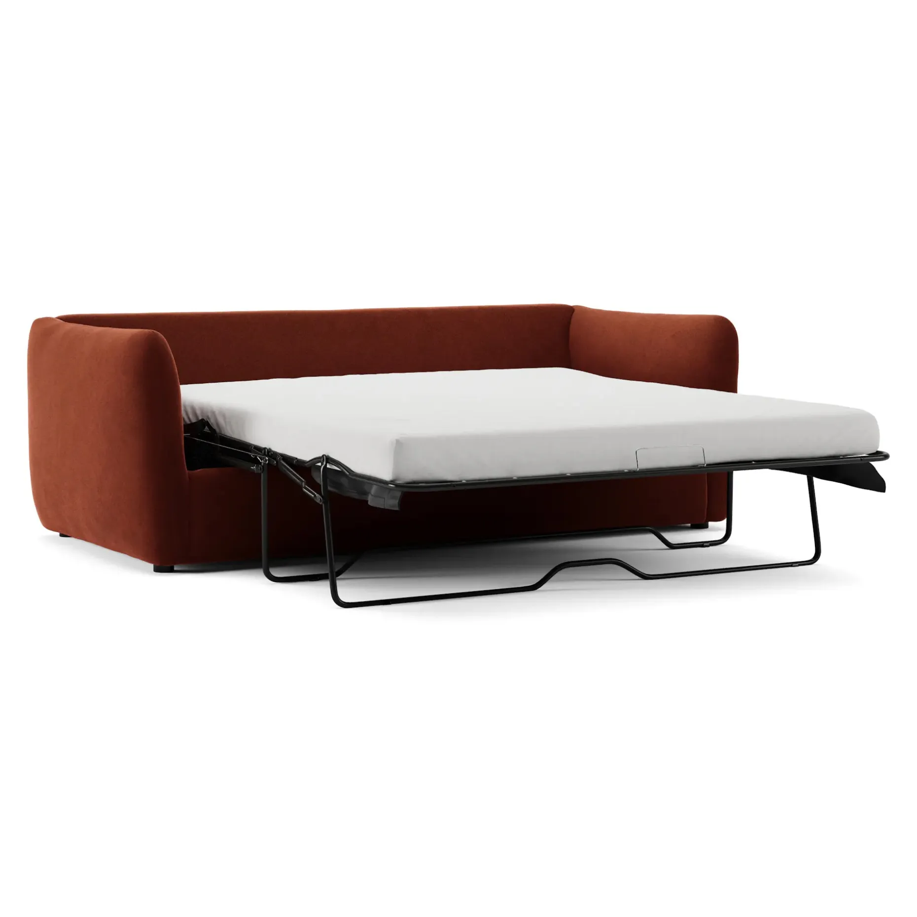 Leigh 86" Velvet Reversible Storage Sleeper Sectional - Hale Rust