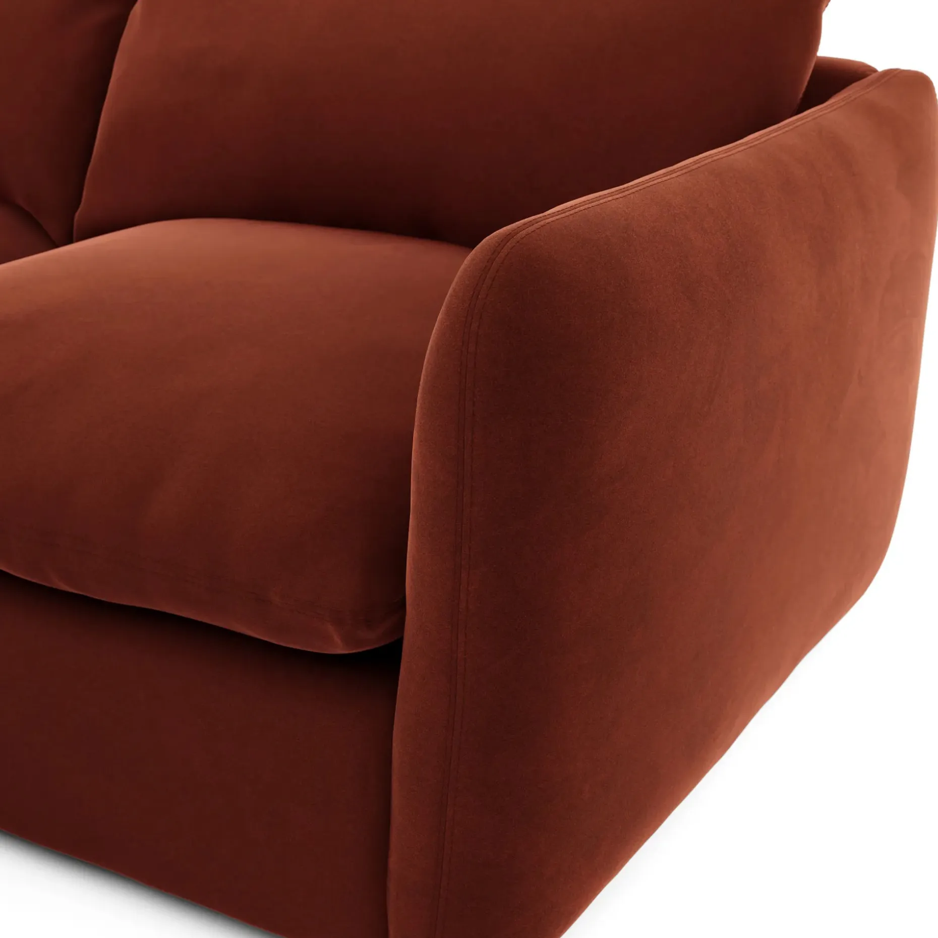Leigh 86" Velvet Reversible Storage Sleeper Sectional - Hale Rust