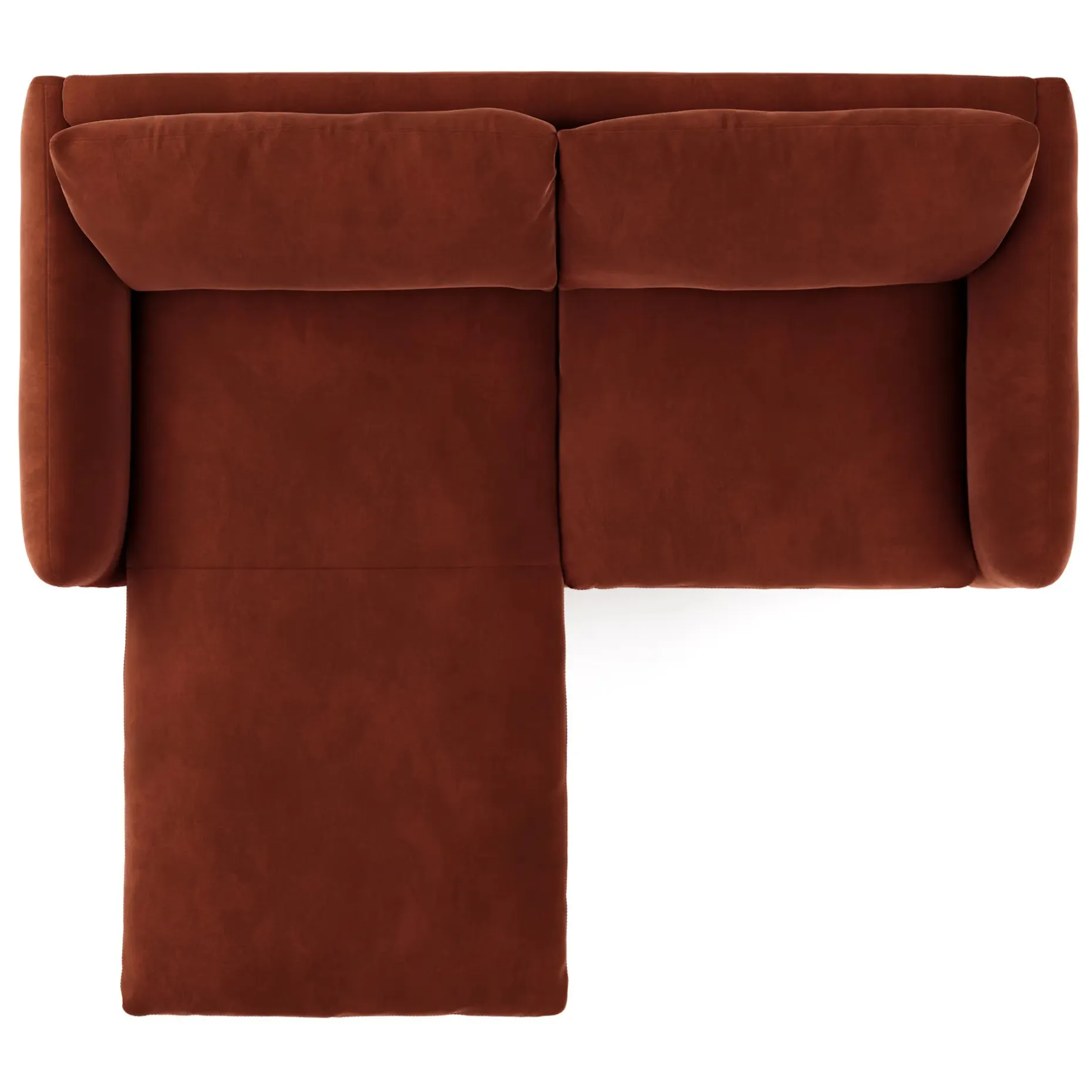 Leigh 86" Velvet Reversible Storage Sleeper Sectional - Hale Rust