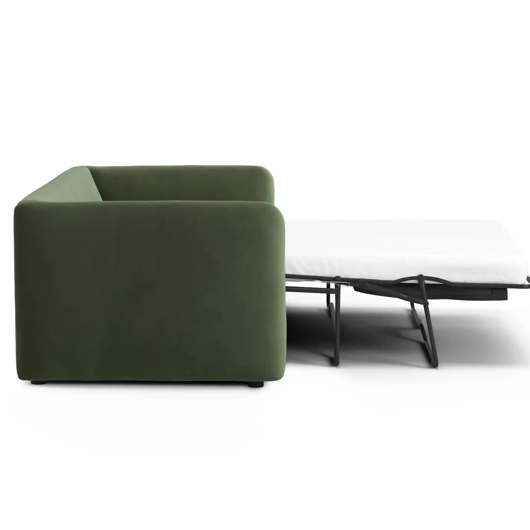 Leigh 86" Velvet Reversible Storage Sleeper Sectional - Hale Fir Green