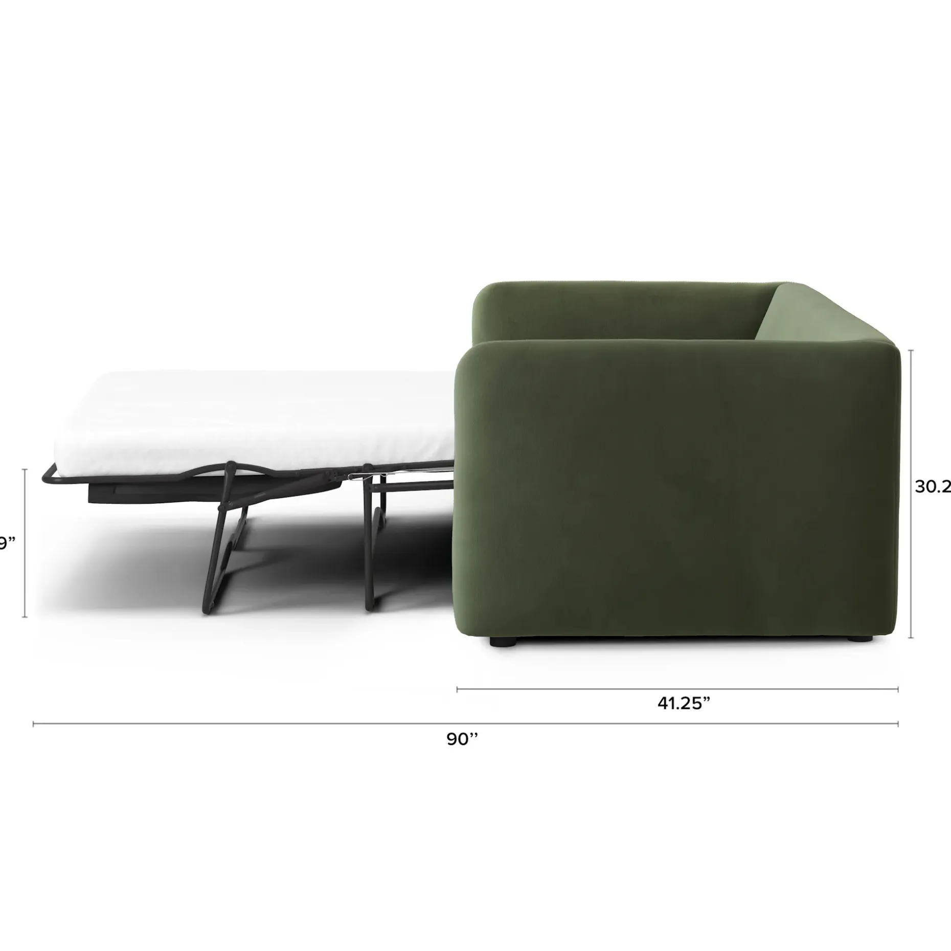 Leigh 86" Velvet Reversible Storage Sleeper Sectional - Hale Fir Green