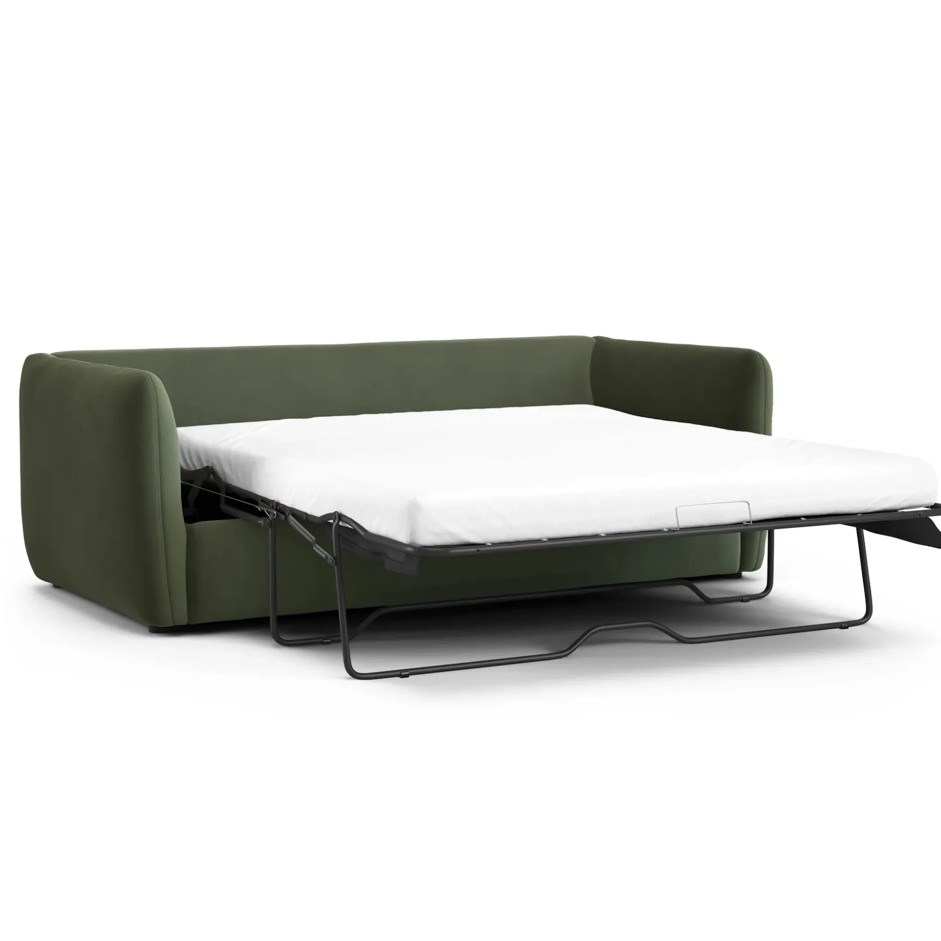 Leigh 86" Velvet Reversible Storage Sleeper Sectional - Hale Fir Green