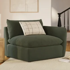 Leigh 46" Velvet Right Arm Module - Hale Fir Green