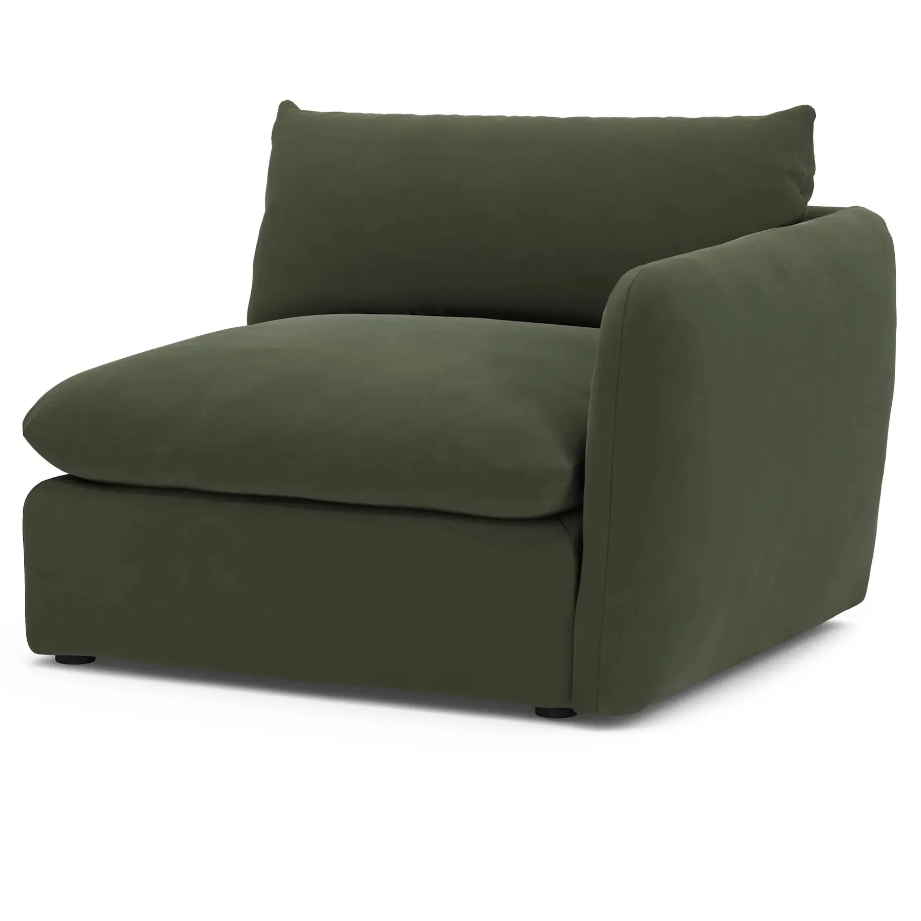 Leigh 46" Velvet Right Arm Module - Hale Fir Green