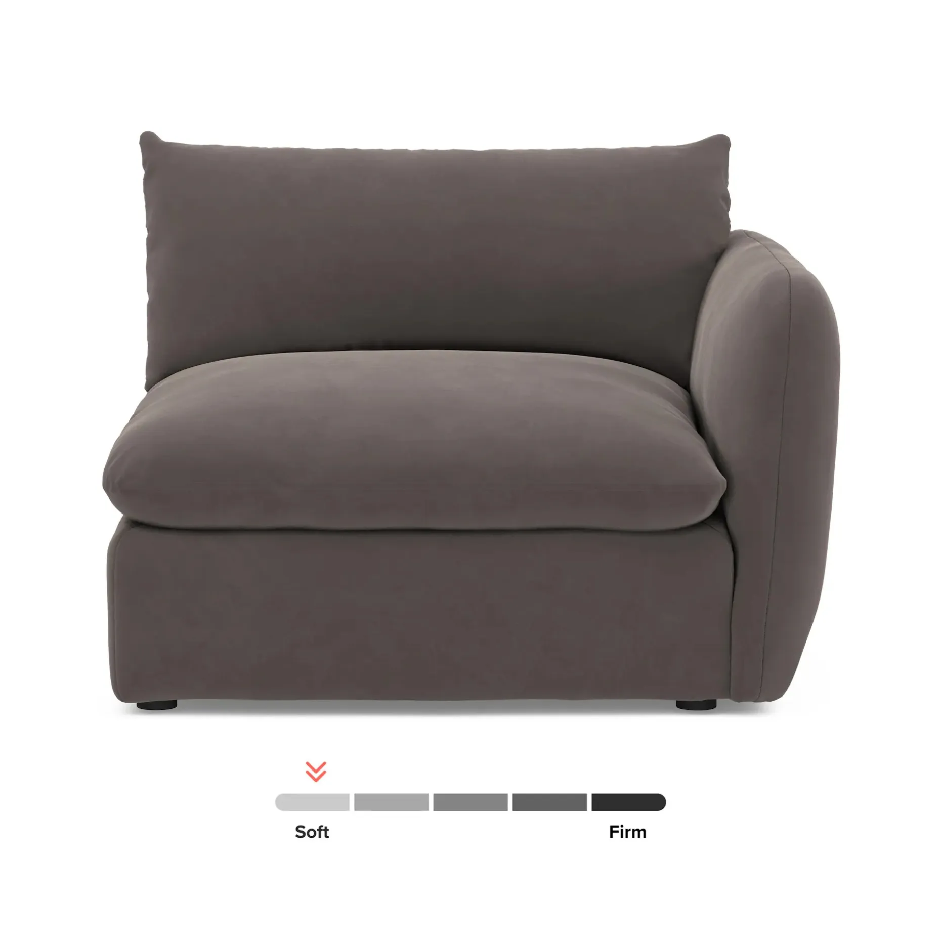 Leigh 46" Velvet Right Arm Module - Hale Warm Gray