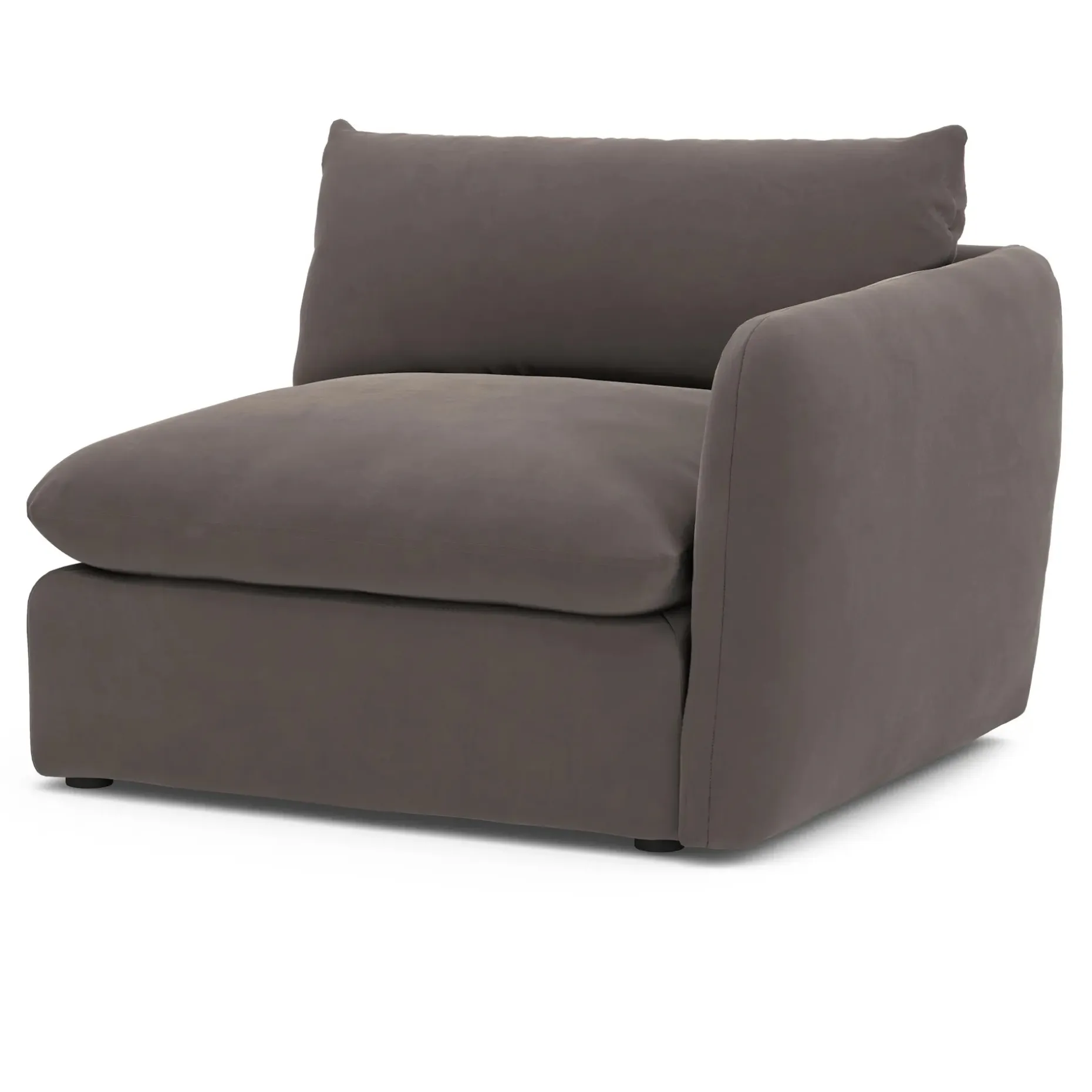 Leigh 46" Velvet Right Arm Module - Hale Warm Gray