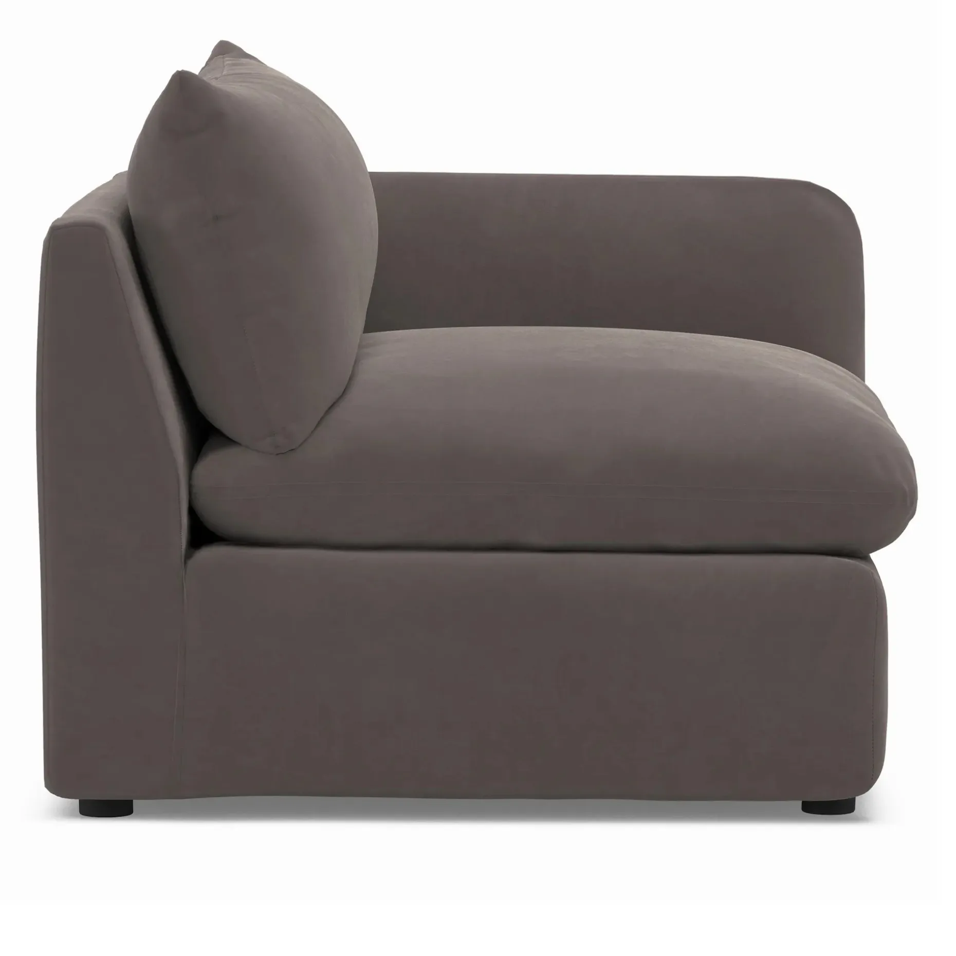 Leigh 46" Velvet Right Arm Module - Hale Warm Gray