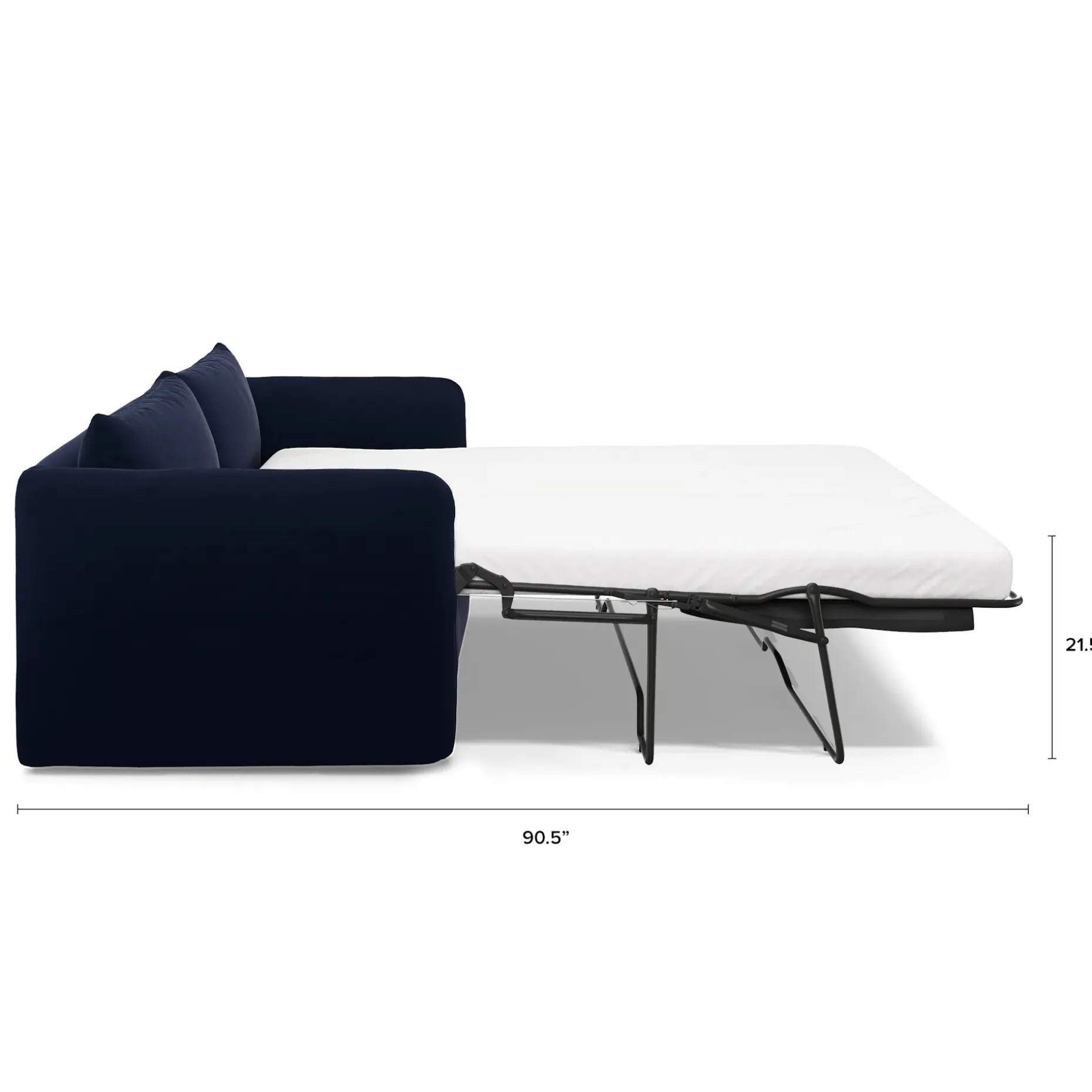 Leigh 86" Velvet Sofa Bed - Hale Ink