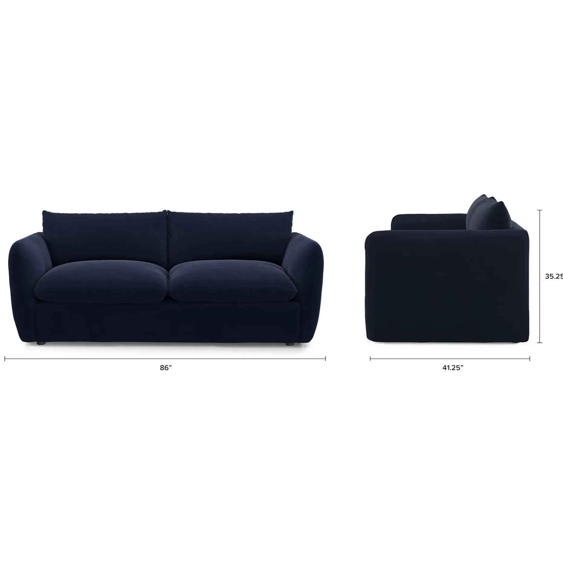 Leigh 86" Velvet Sofa Bed - Hale Ink