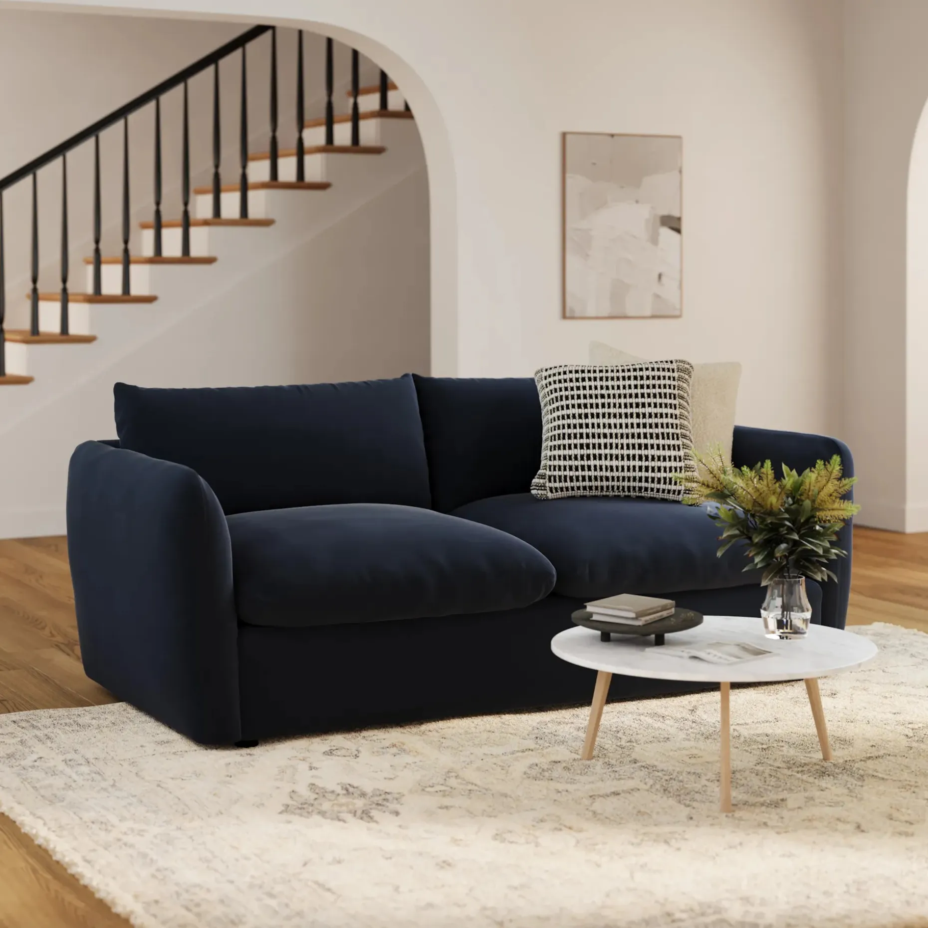 Leigh 86" Velvet Sofa Bed - Hale Ink